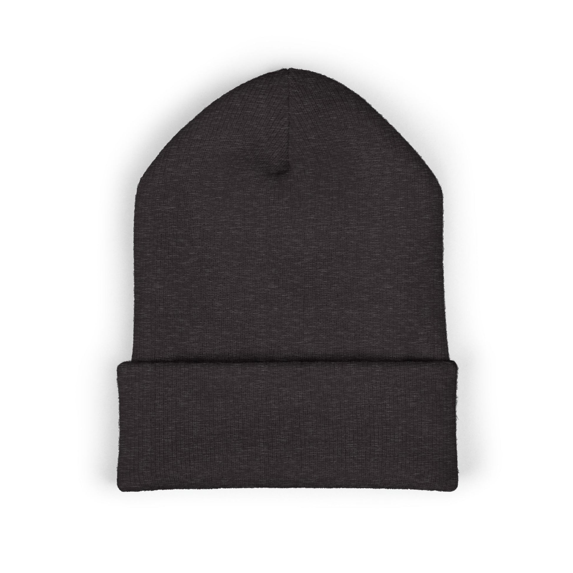 Embroidered 'Viinriti Est' Cuffed Beanie — Classic Knit Winter Hat
