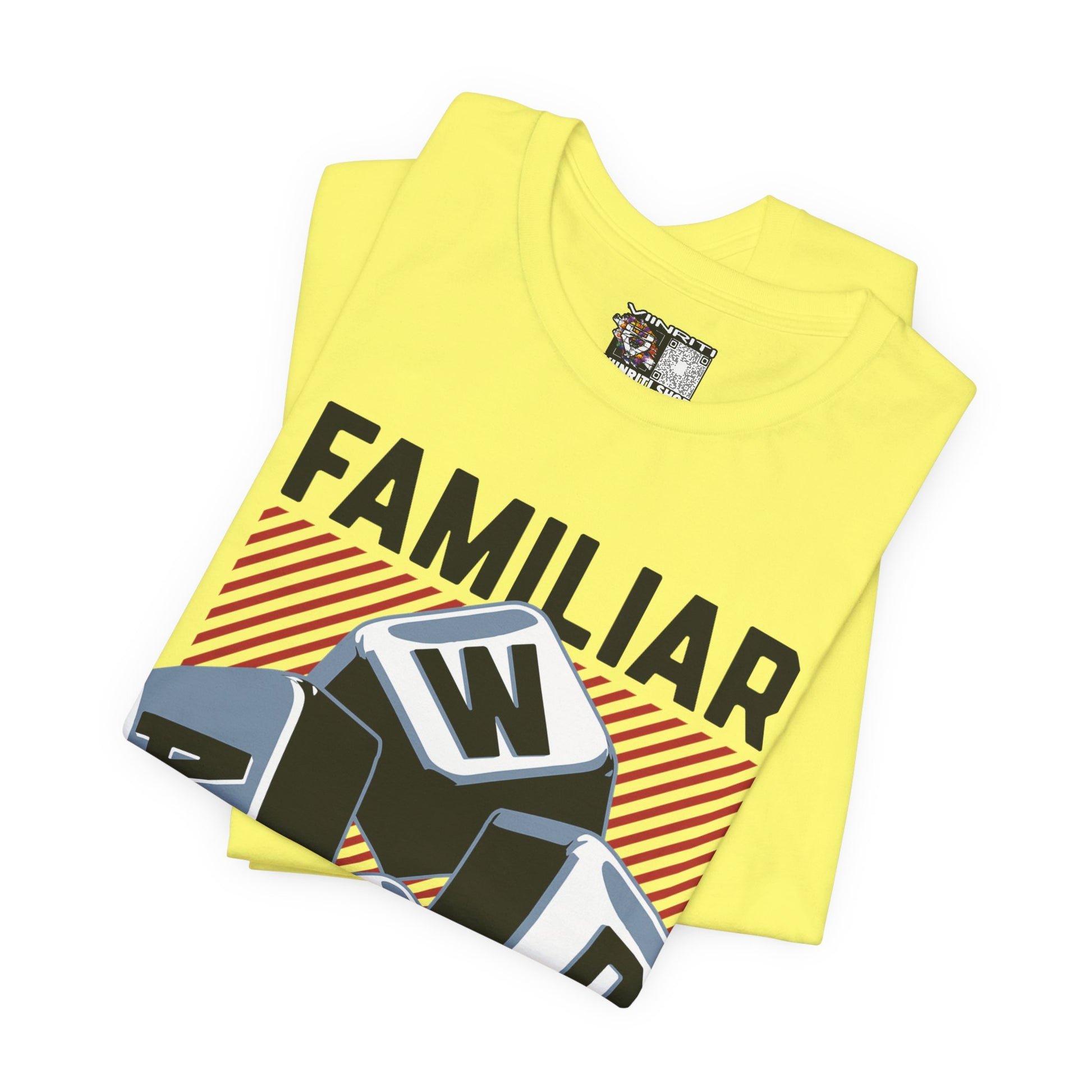 ""Gamer WASD Keys T‑Shirt — "Familiar to Gamers" Retro Keycap Tee