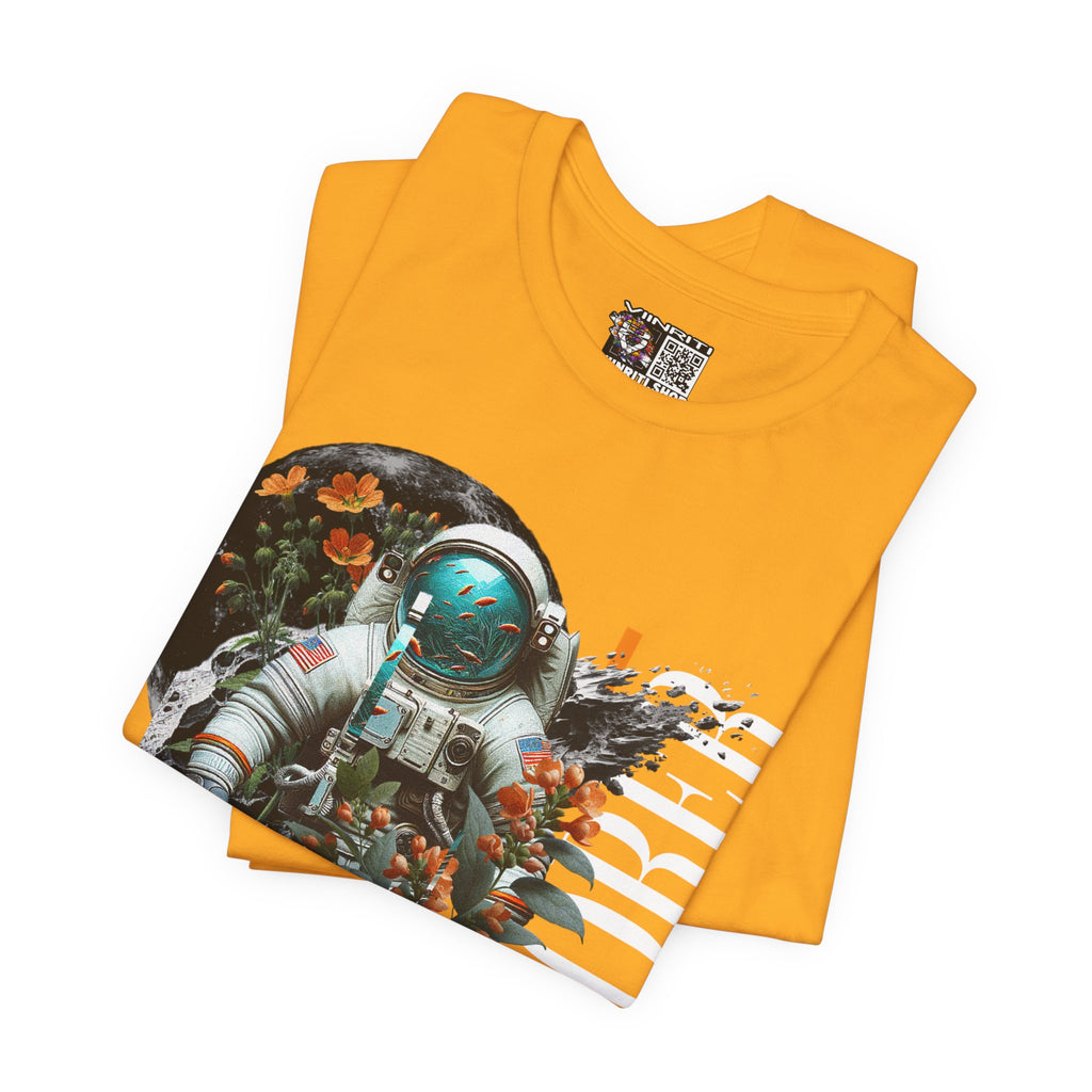 Astronaut Floral Tee — Space Explorer Graphic T-Shirt