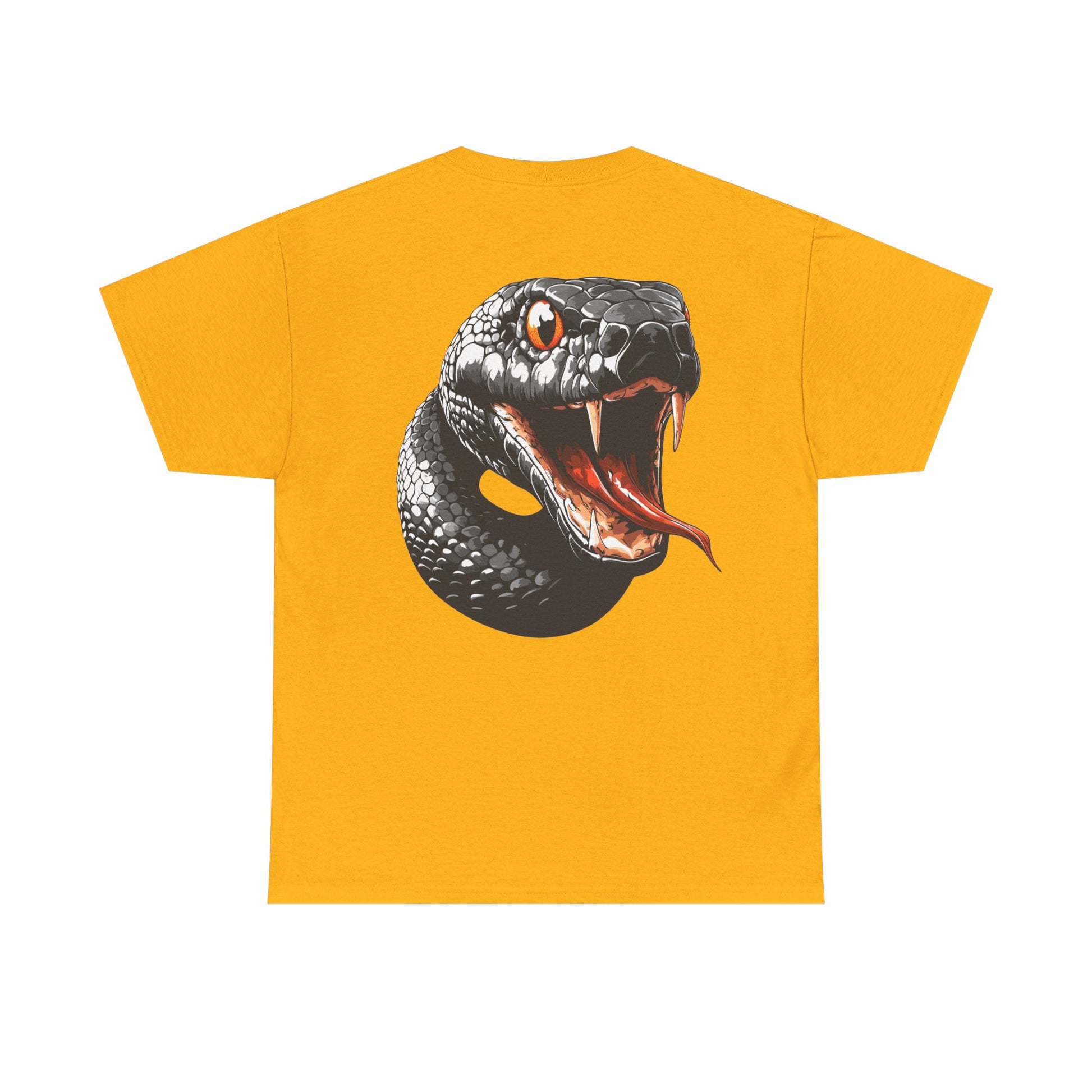 """"VIINRITI Snake Head Graphic Tee — Fierce Black Snake Illustration T-Shirt