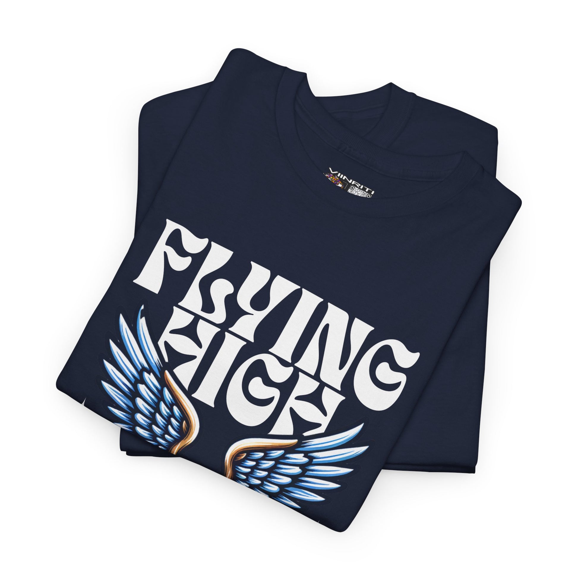 ""Flying High Knowledge T-Shirt — Vintage Winged Book Graphic Tee