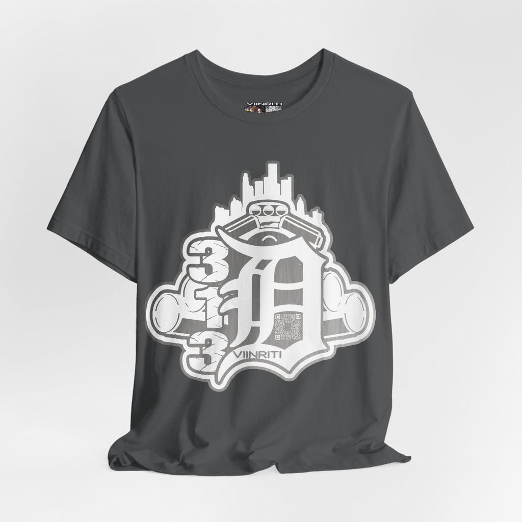 Detroit Vintage Logo T-Shirt — D City Skyline Emblem