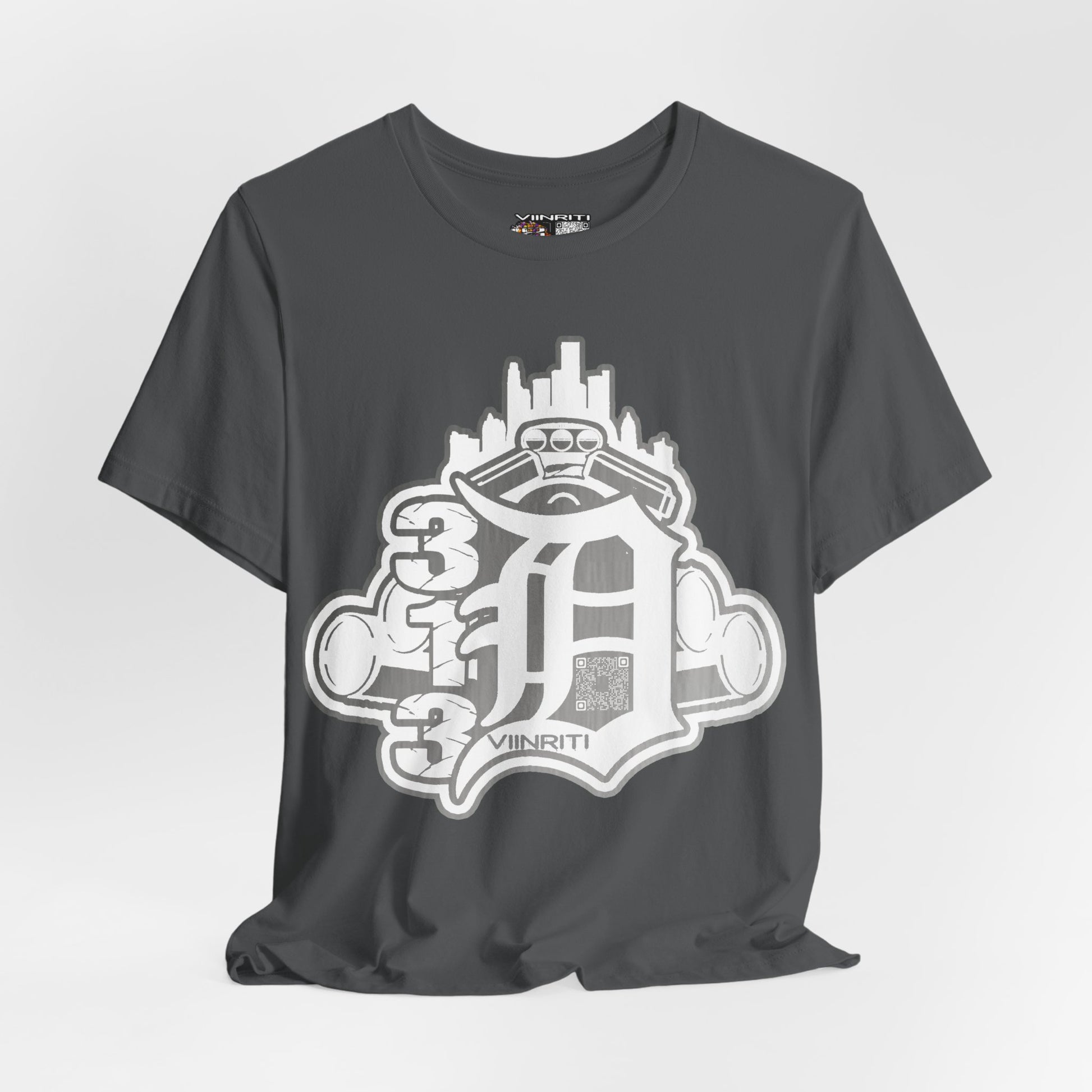 Detroit Vintage Logo T-Shirt — D City Skyline Emblem