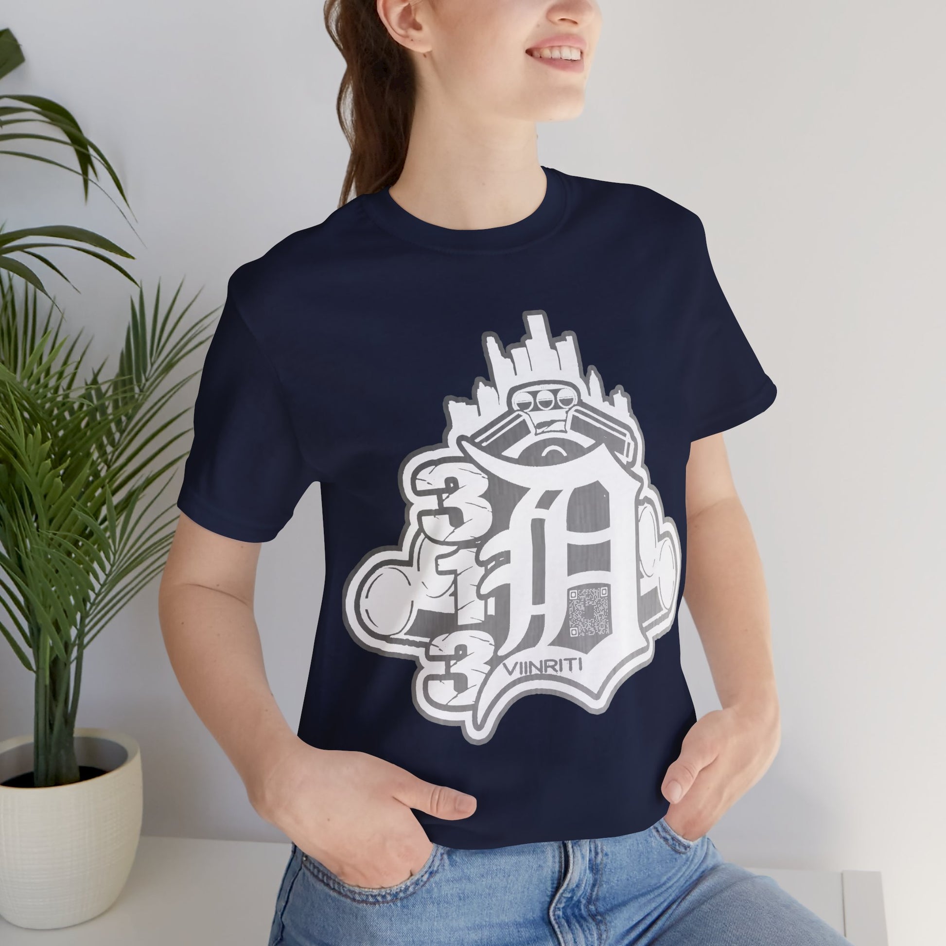 Detroit Vintage Logo T-Shirt — D City Skyline Emblem