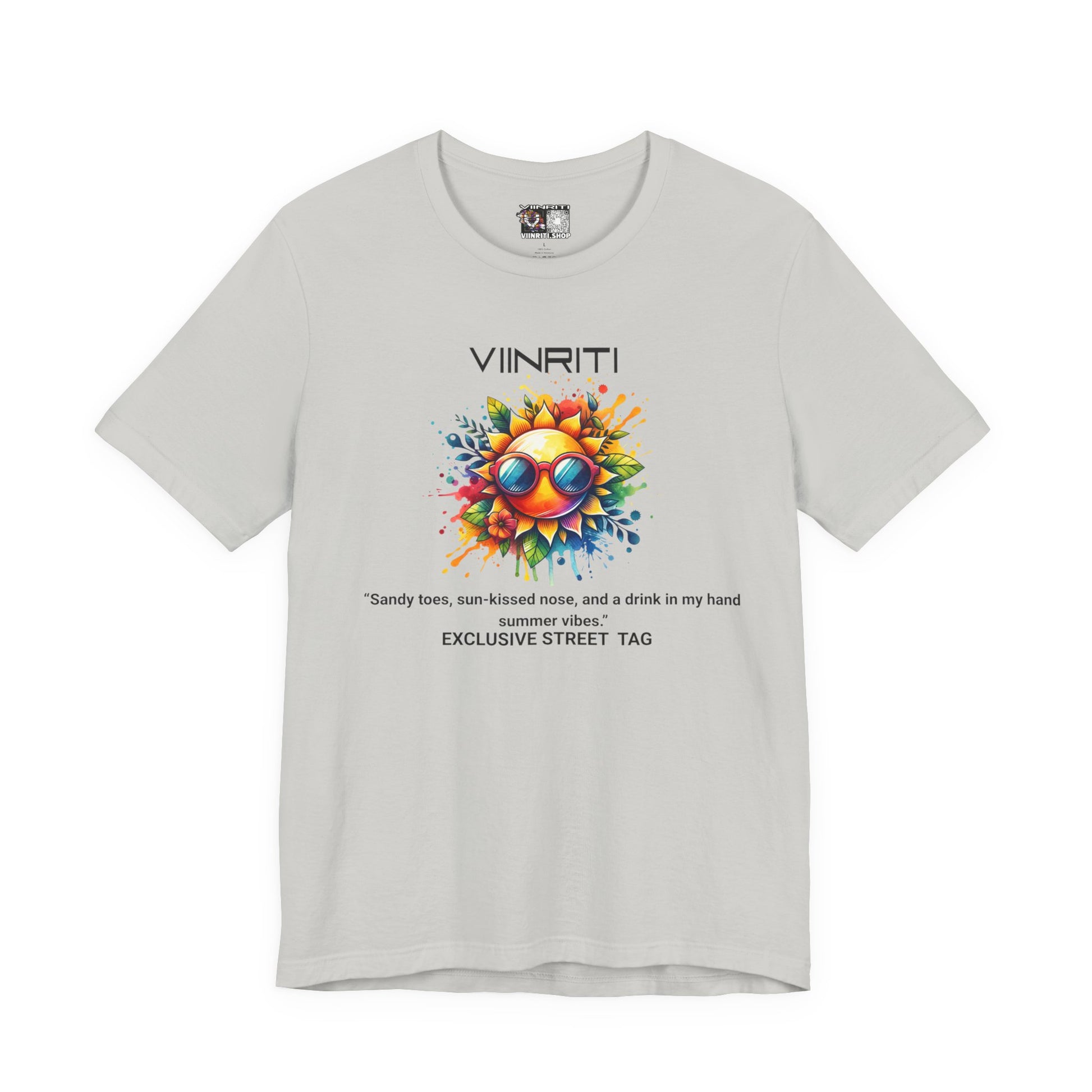 Summer Vibes Sunflower Tee - Colorful Sunglasses Graphic T-Shirt