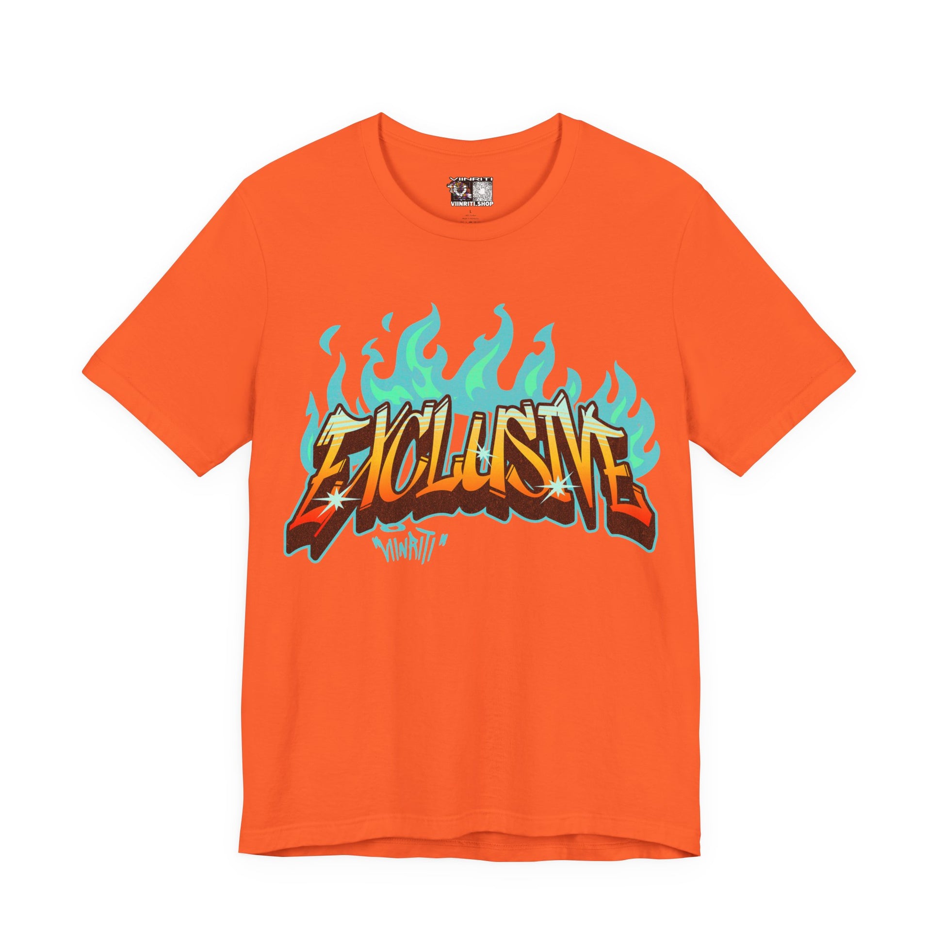 VIINRITI- 'Exclusive' Flame Graphic Streetwear T‑Shirt