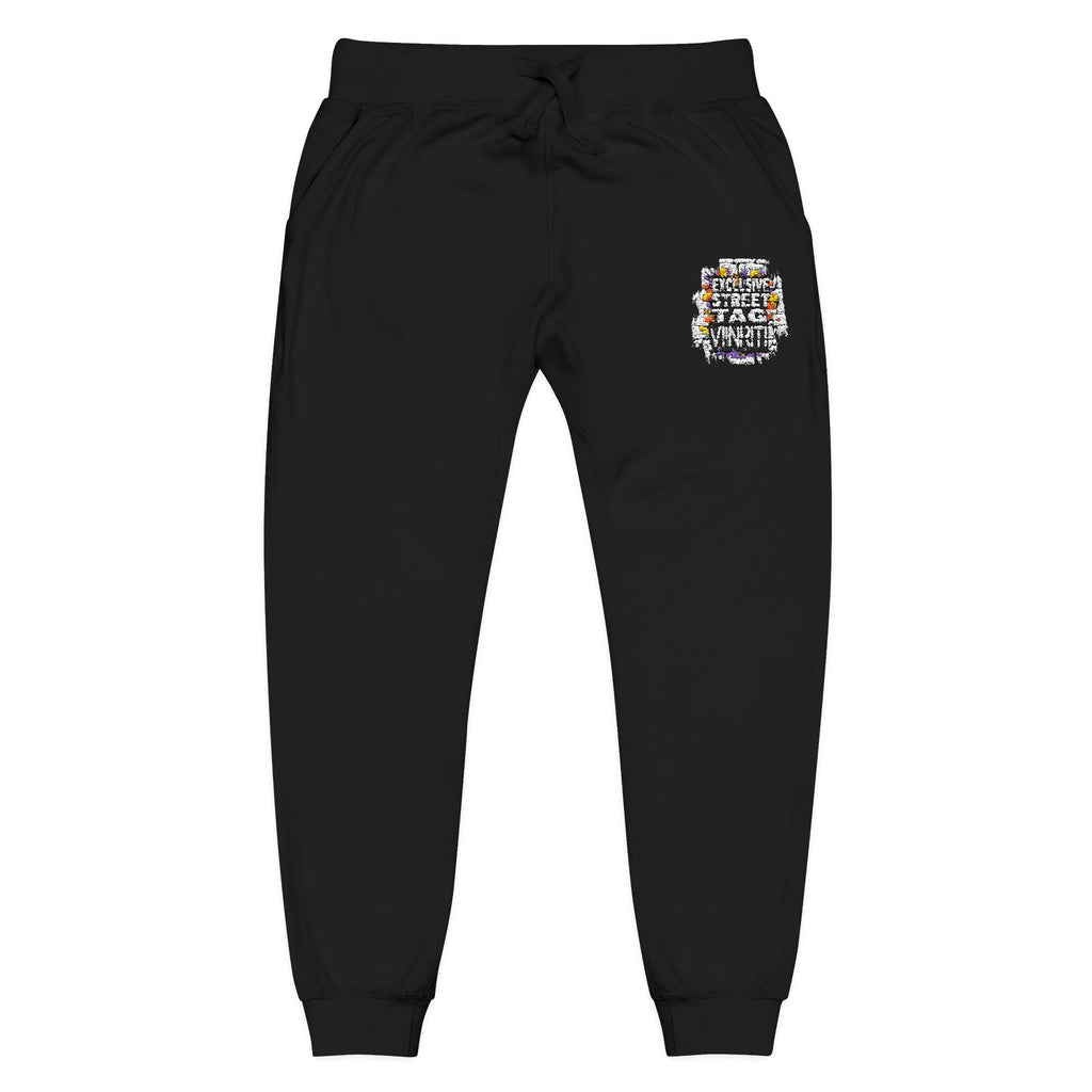 Viinriti Embroidered l Sweatpants — Cozy White Fleece Joggers