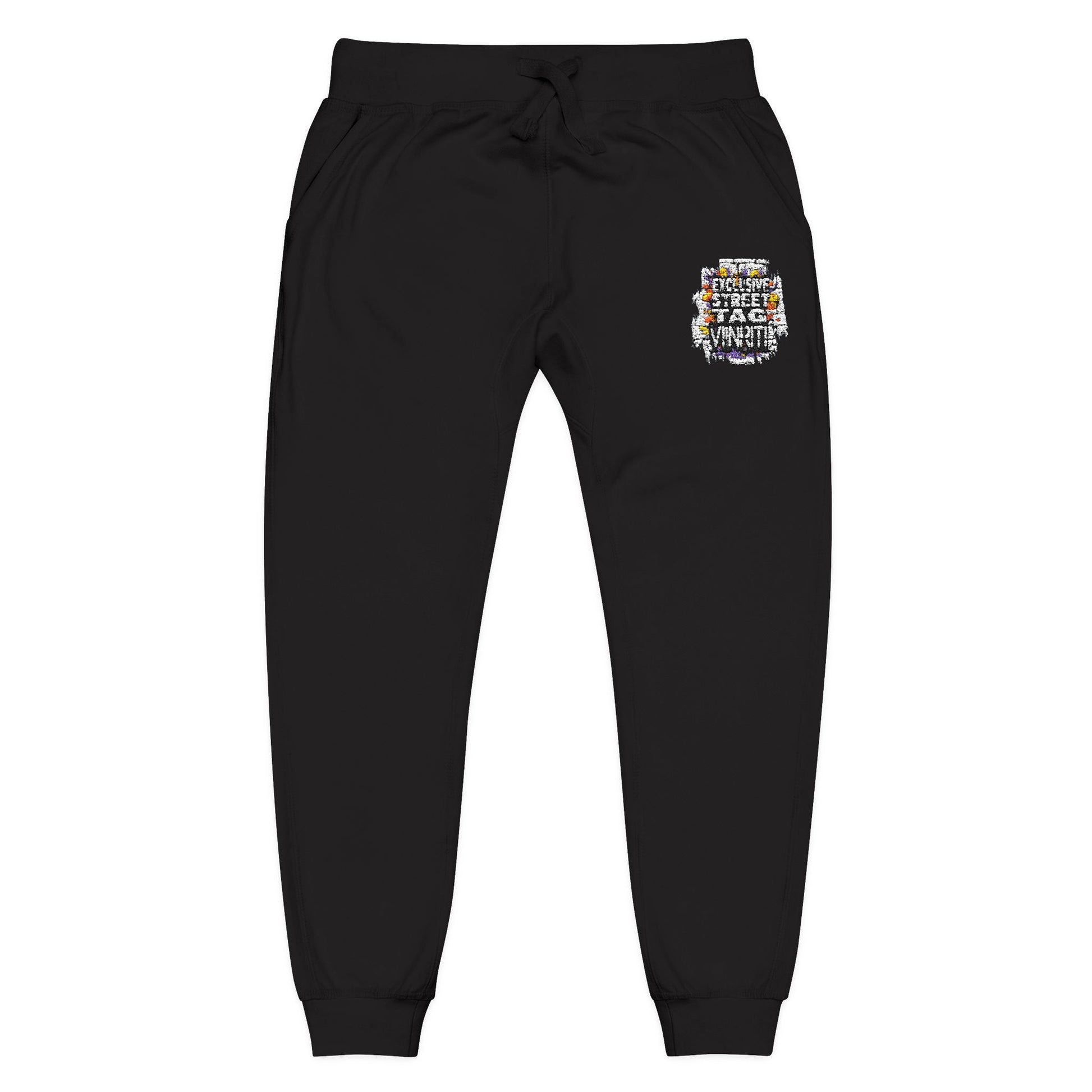 Viinriti Embroidered l Sweatpants — Cozy White Fleece Joggers