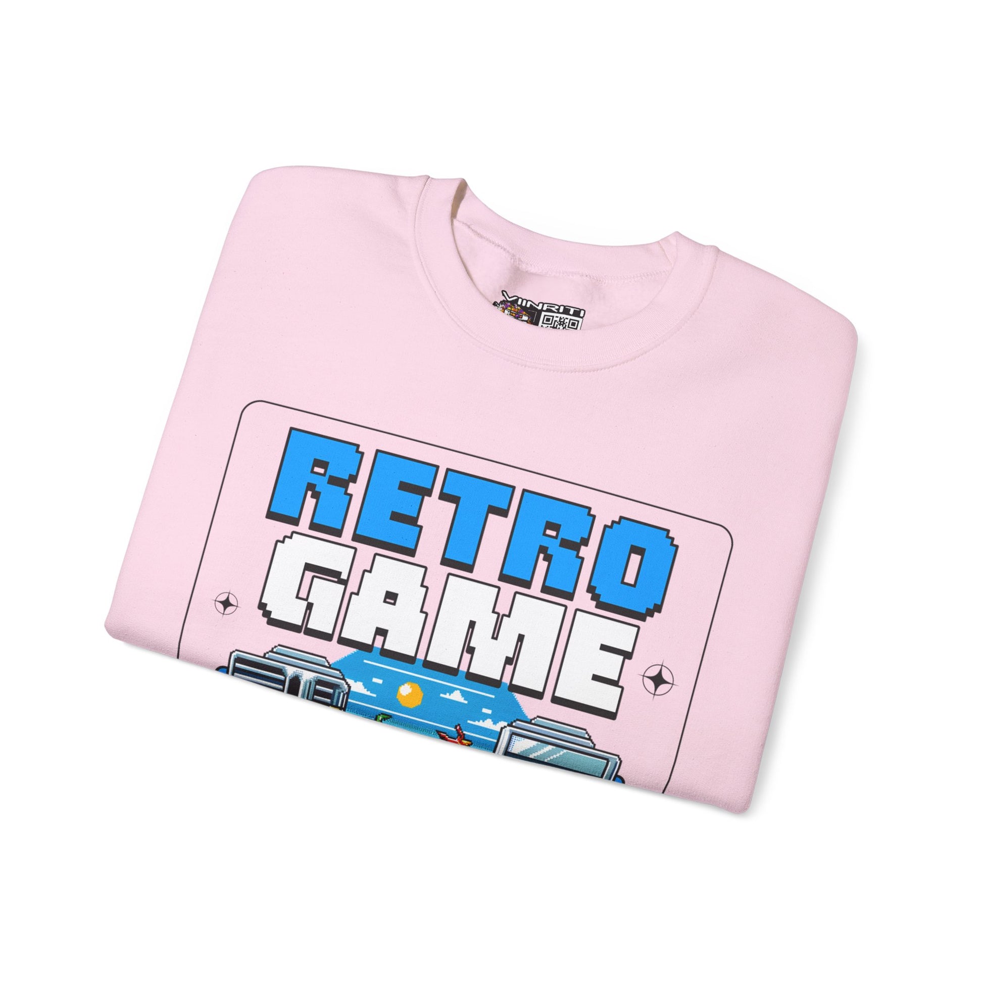 Retro Game Sweatshirt — Vintage 8-Bit Arcade Graphic Crewneck