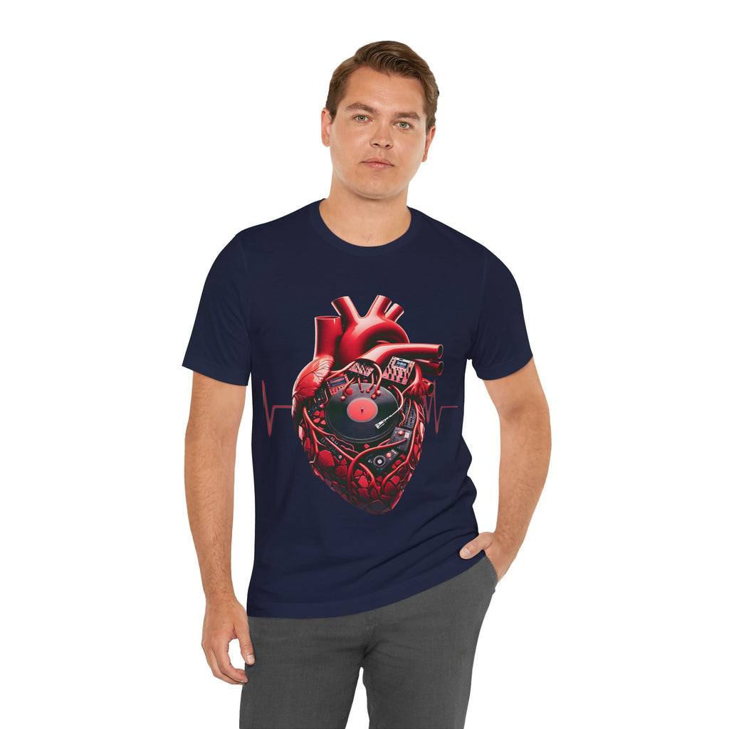 Heart Beat Vinyl Tee — Anatomical Heart Record T-Shirt