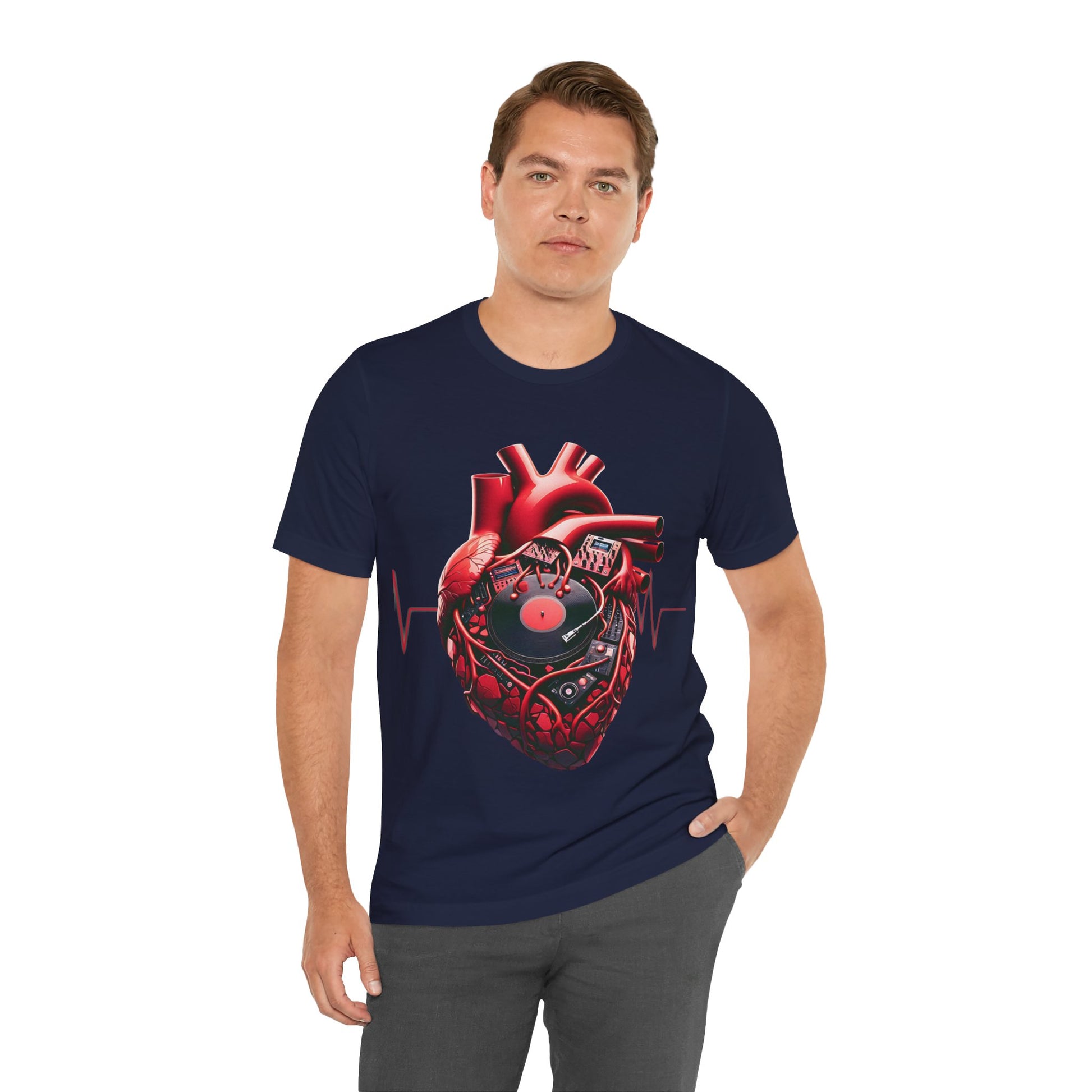 Heart Beat Vinyl Tee — Anatomical Heart Record T-Shirt