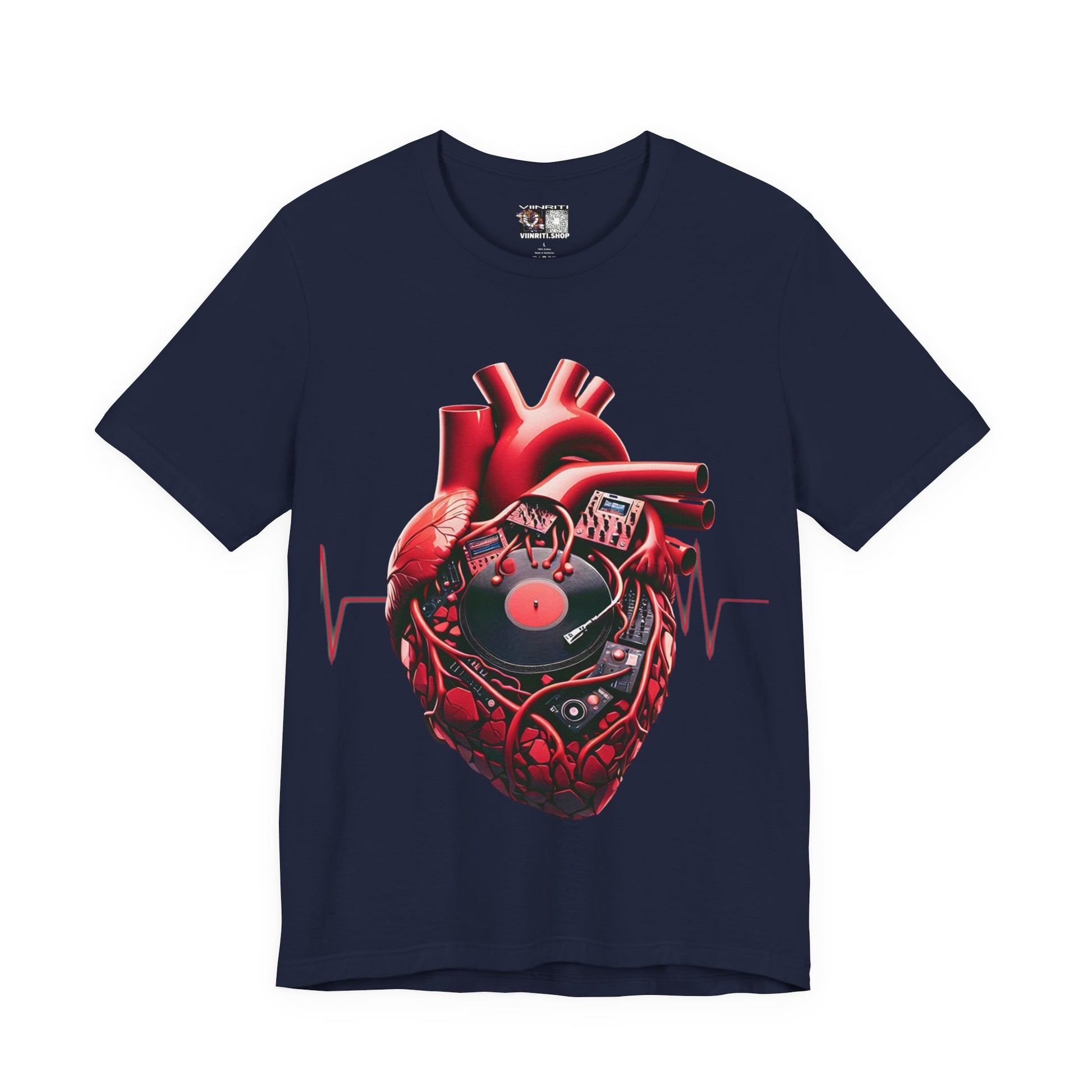 Heart Beat Vinyl Tee — Anatomical Heart Record T-Shirt