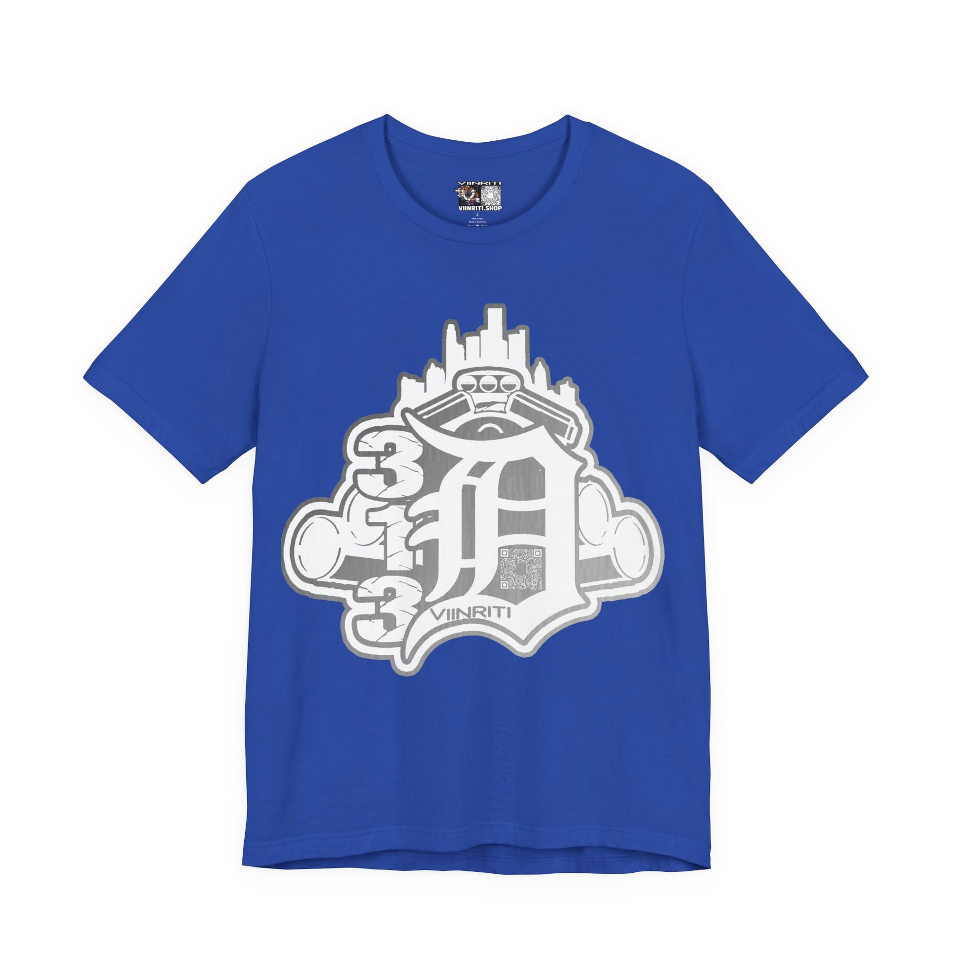 Detroit Vintage Logo T-Shirt — D City Skyline Emblem