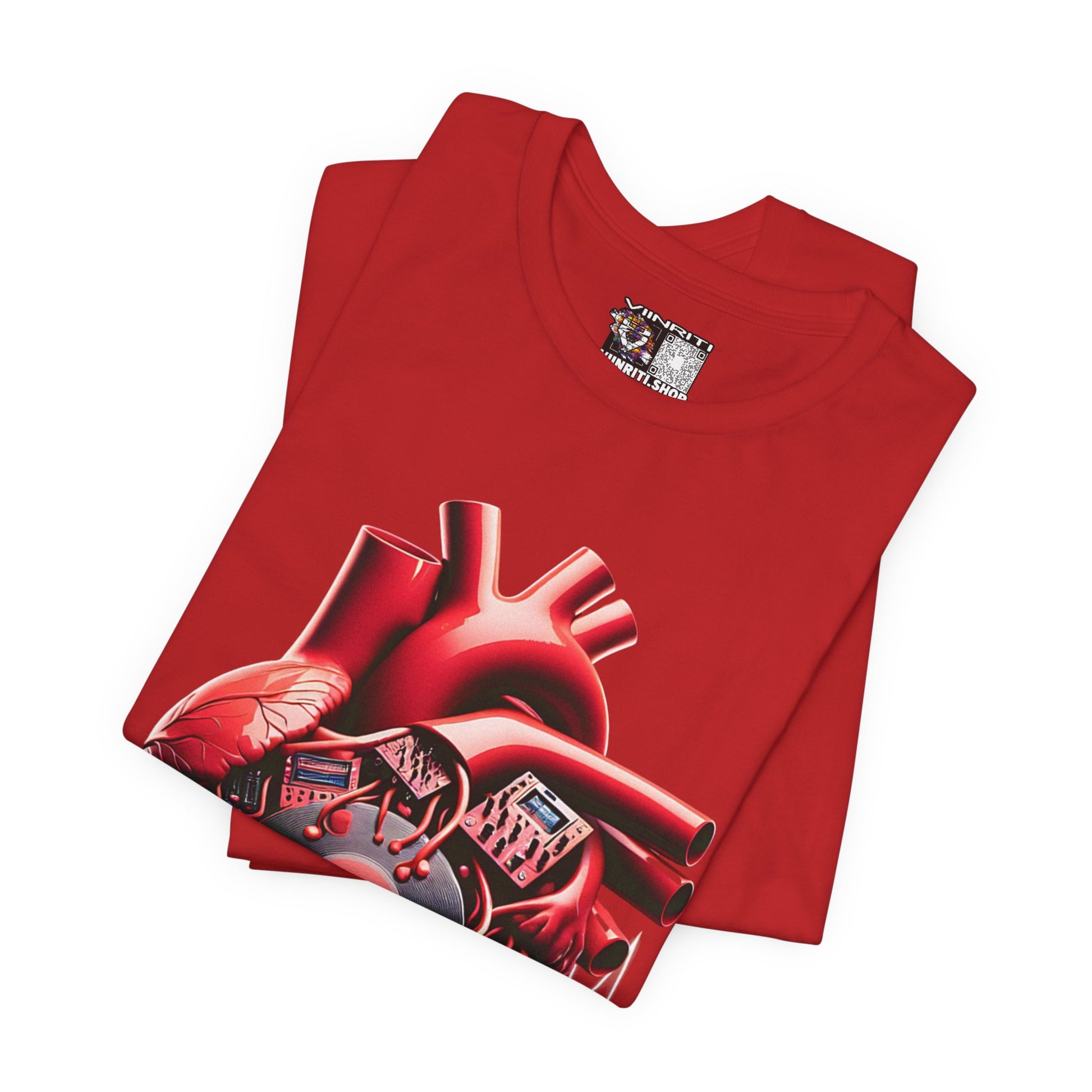 Heart Beat Vinyl Tee — Anatomical Heart Record T-Shirt