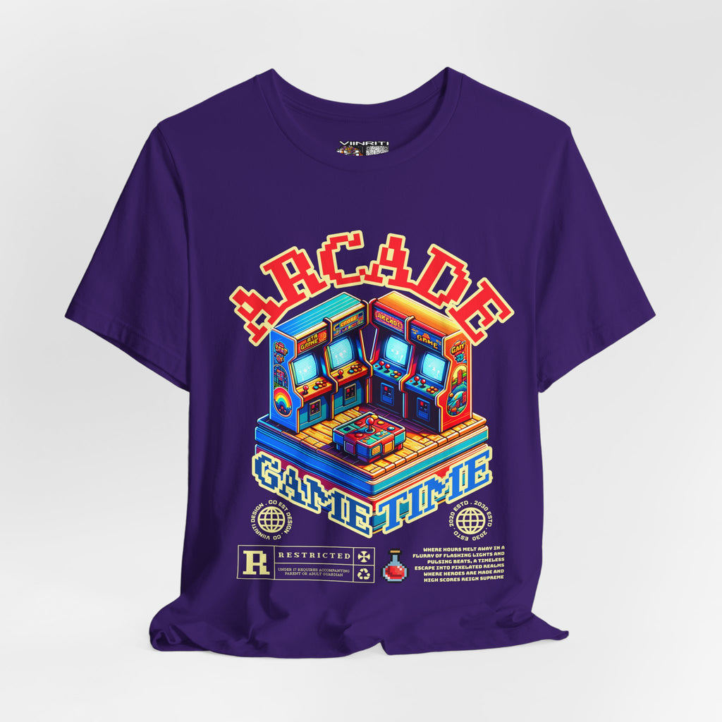 Arcade Game Time Tee — Retro Pixel Arcade Gaming T-Shirt