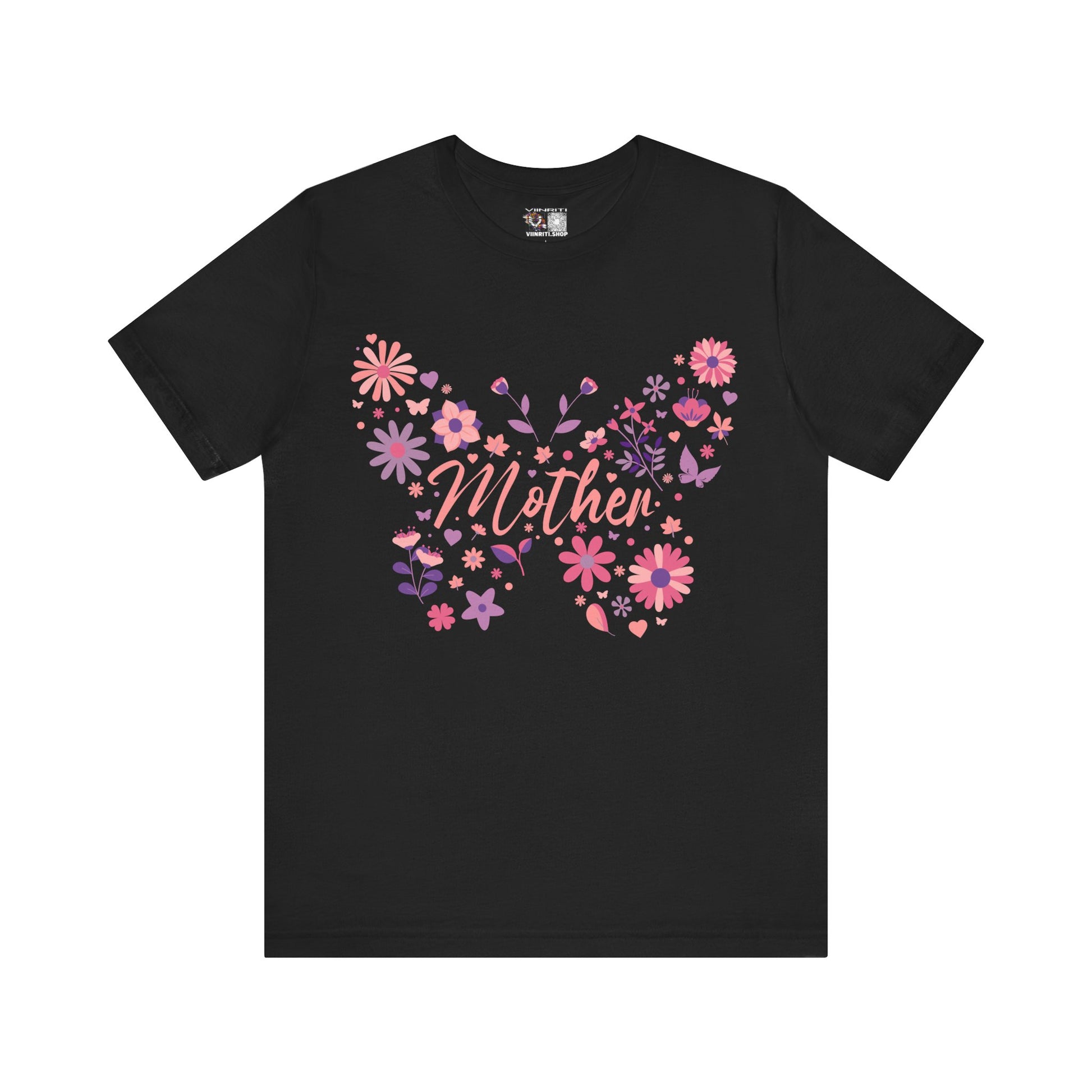 Butterfly Mother T-Shirt,Tee for Mom, Floral Gift, Birthday Present, Mother's Day Apparel, Cute Butterfly Design