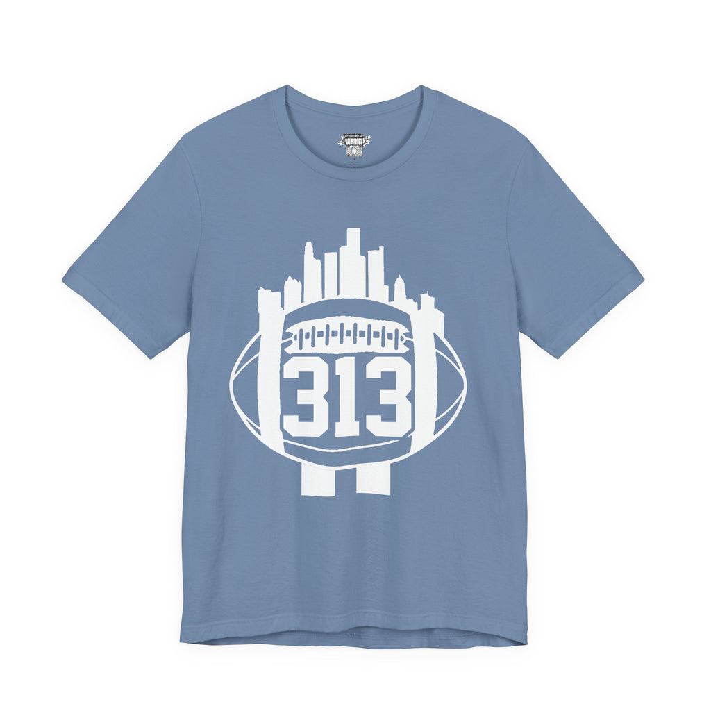 Detroit 313 Football Skyline T-Shirt
