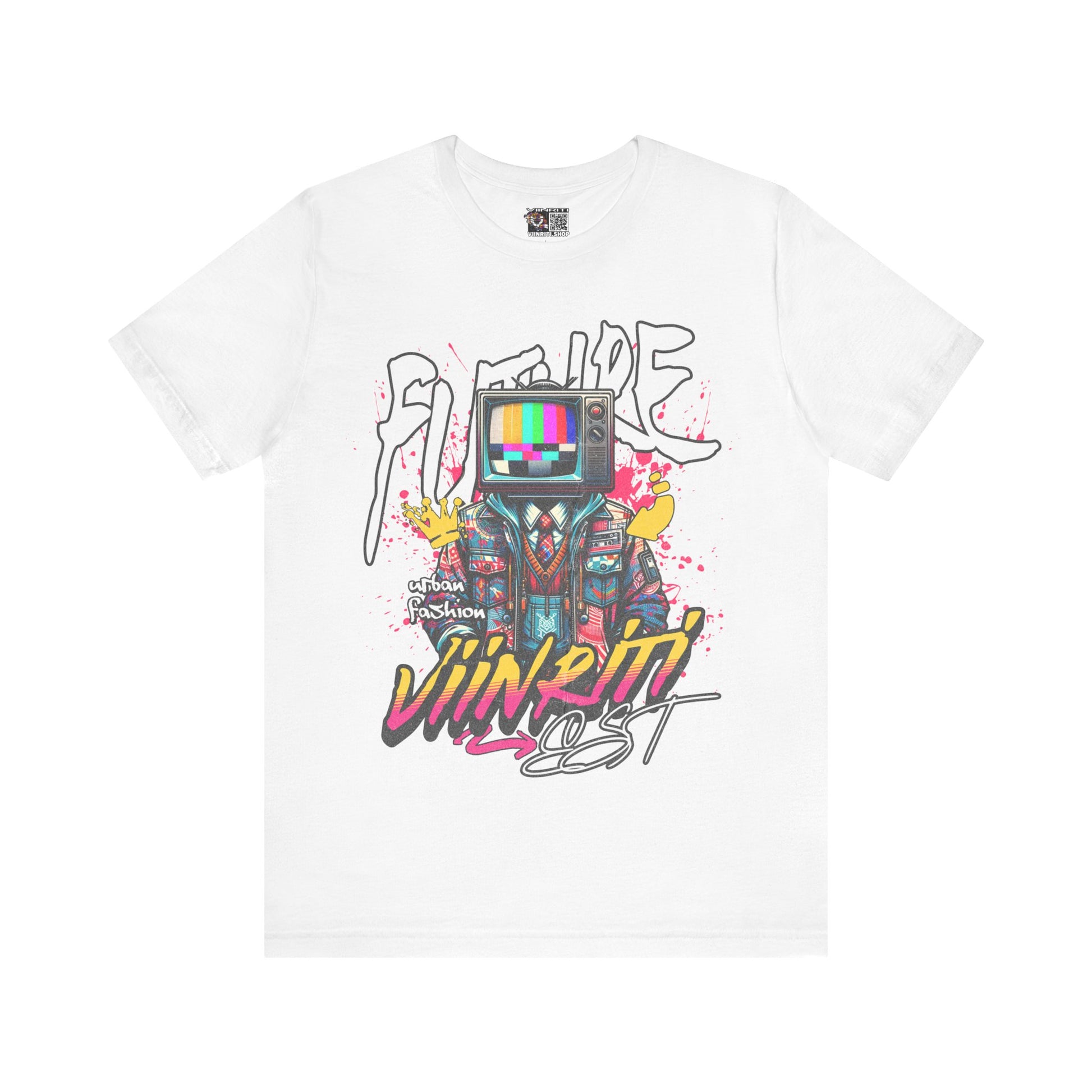 """"" VIINRITI  EXCLUSIVE Retro TV Robot Graphic Tee — "Vibe In Reset" Streetwear T-Shirt