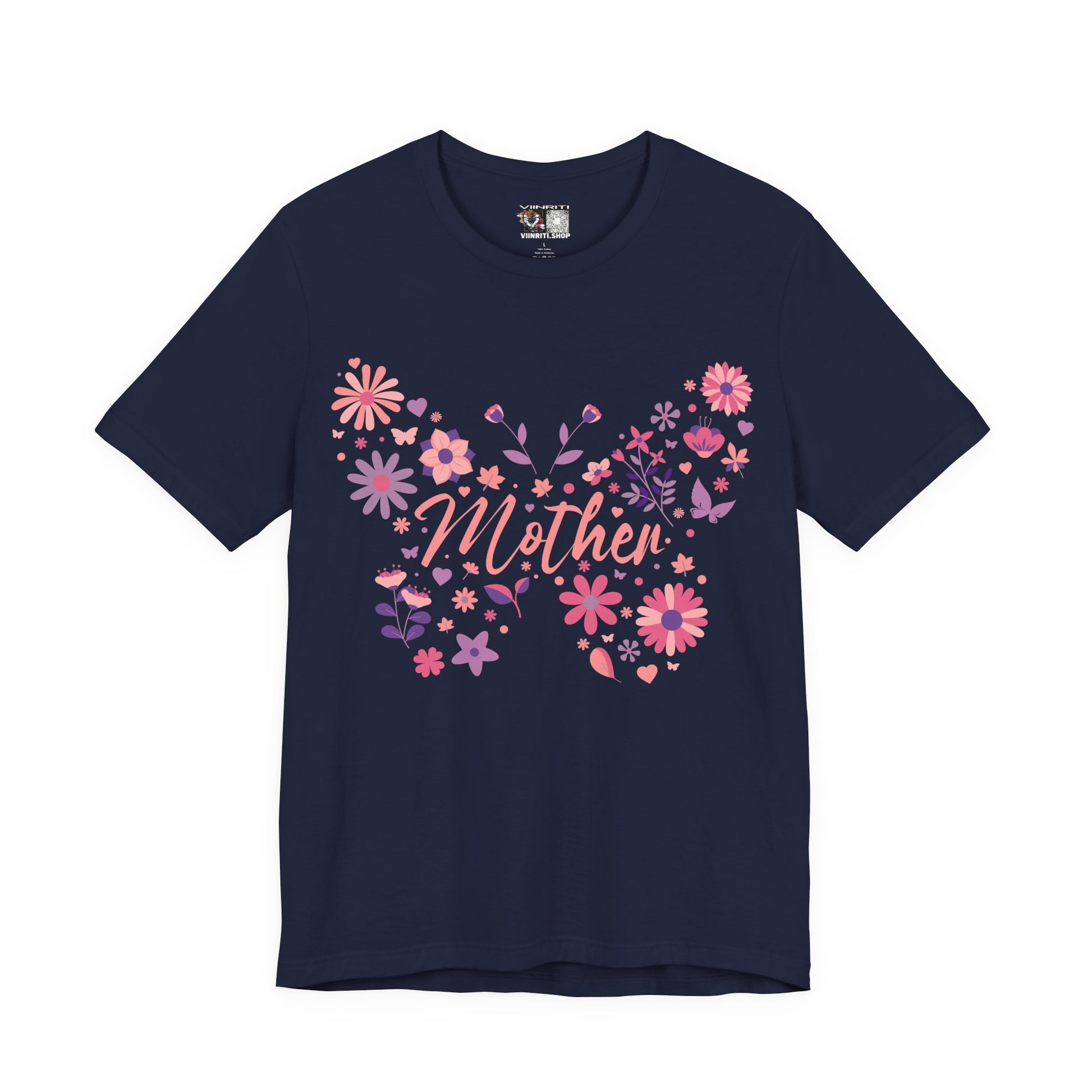 Butterfly Mother T-Shirt,Tee for Mom, Floral Gift, Birthday Present, Mother's Day Apparel, Cute Butterfly Design