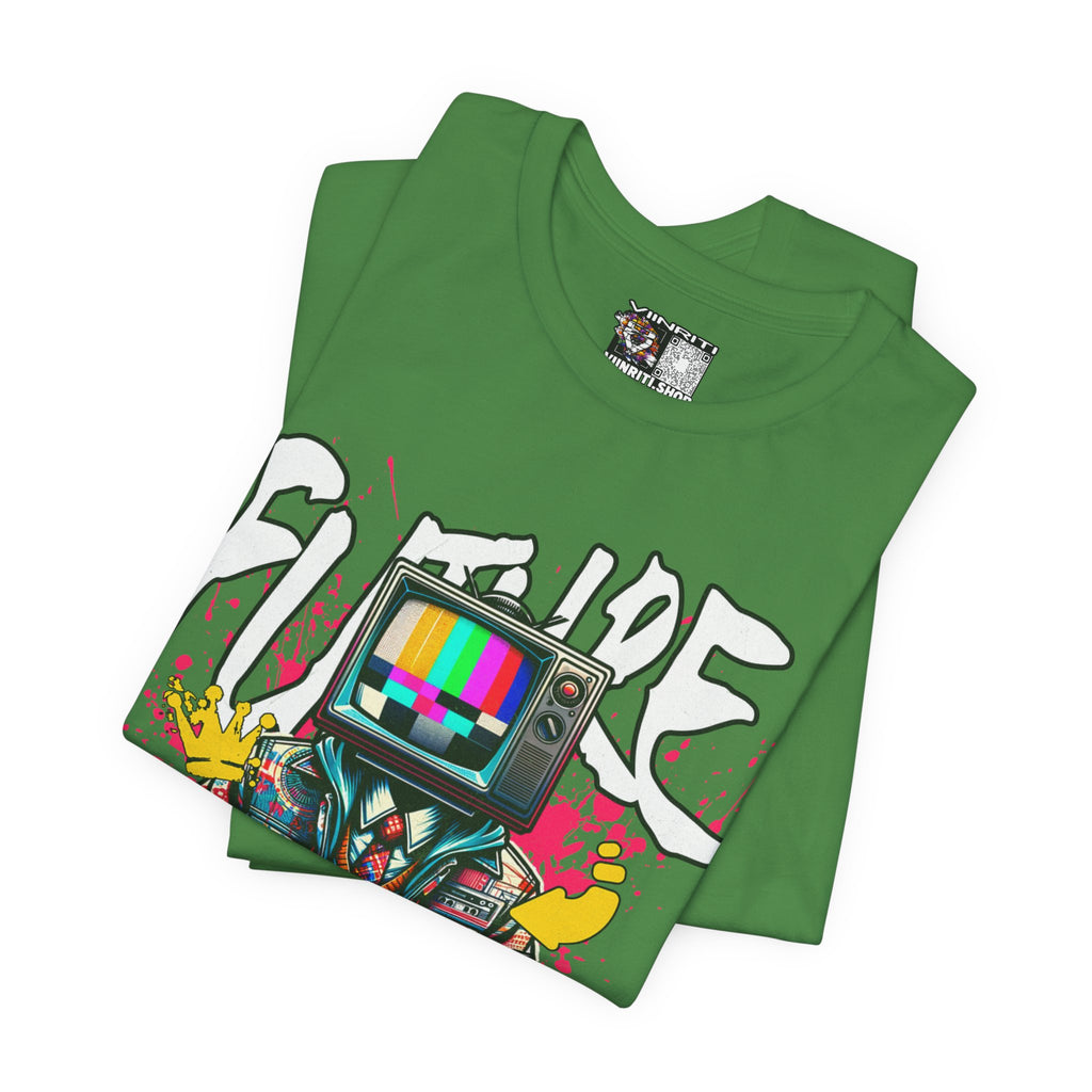 """"" VIINRITI  EXCLUSIVE Retro TV Robot Graphic Tee — "Vibe In Reset" Streetwear T-Shirt