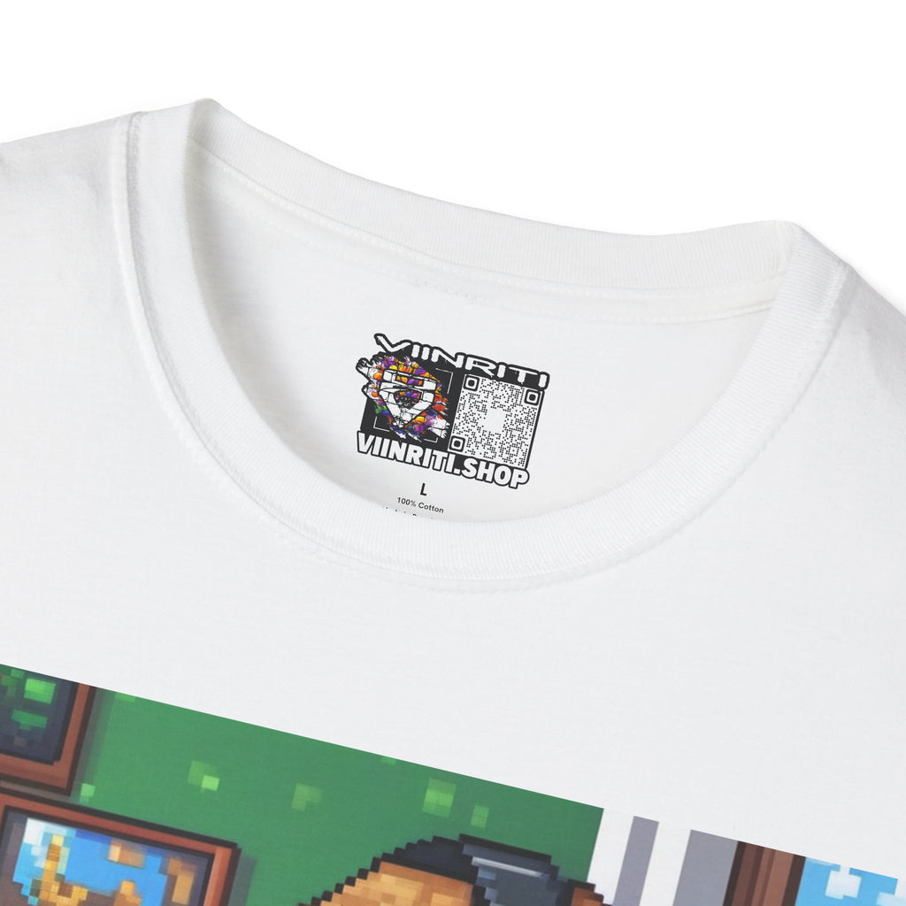 Girl Gamer Here Pixel Art T-Shirt — Retro Gaming Tee for Female Gamers