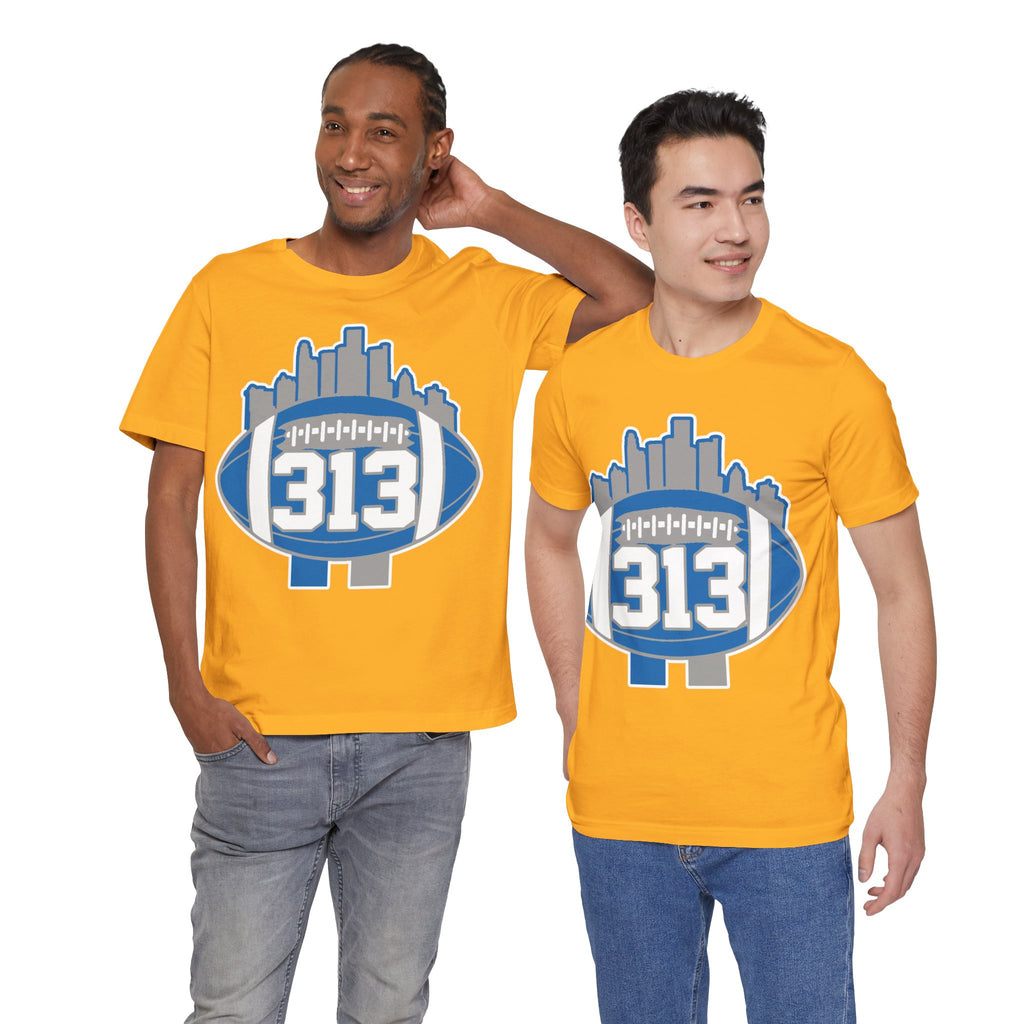 LION COLOR DETROIT 313 FOOT BALL SHIRT