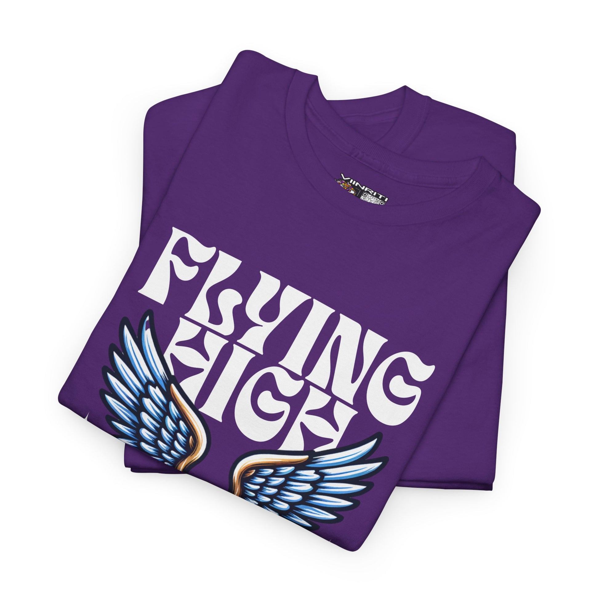 ""Flying High Knowledge T-Shirt — Vintage Winged Book Graphic Tee