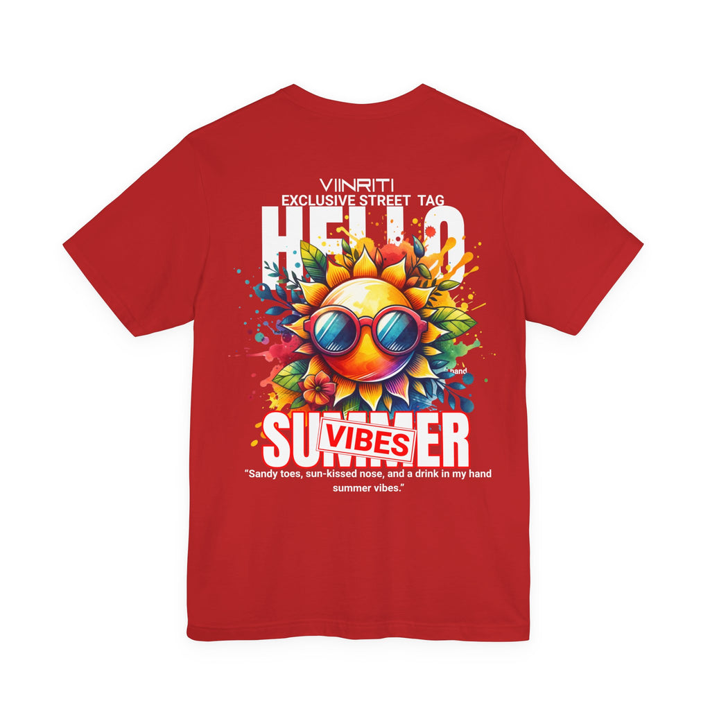 Summer Vibes Sunflower Tee - Colorful Sunglasses Graphic T-Shirt
