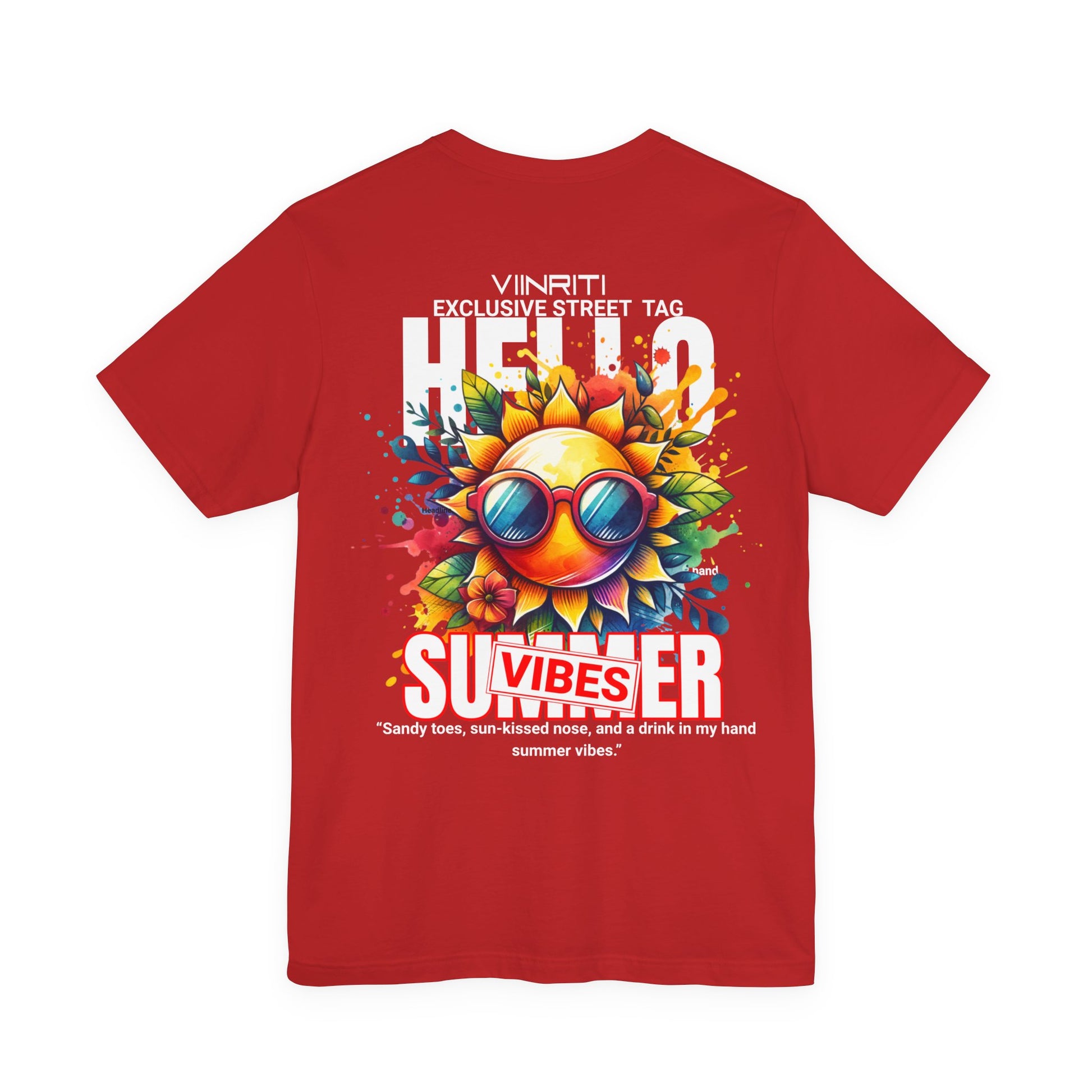 Summer Vibes Sunflower Tee - Colorful Sunglasses Graphic T-Shirt