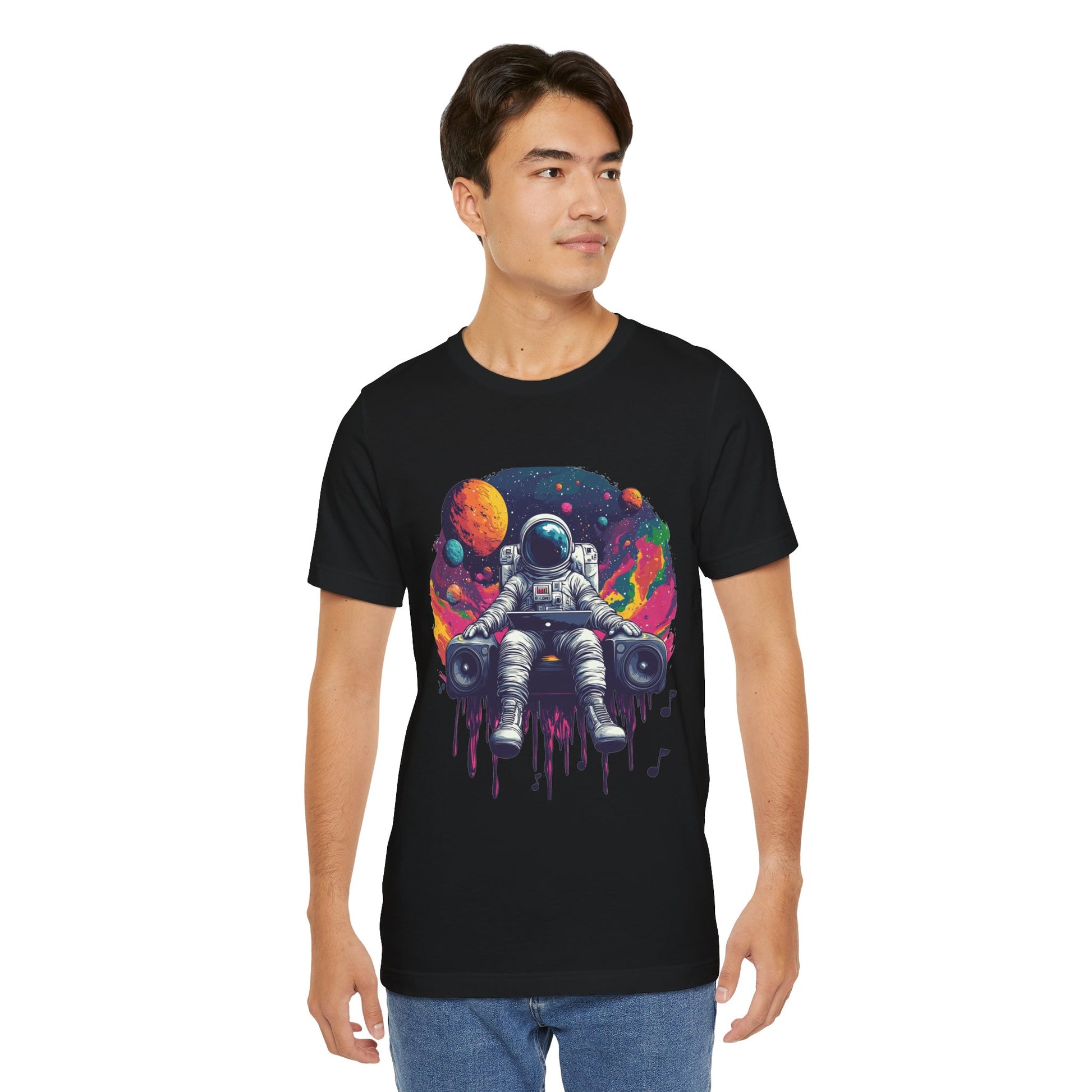 Cosmic Beats Astronaut Tee - Unisex Short Sleeve T-Shirt