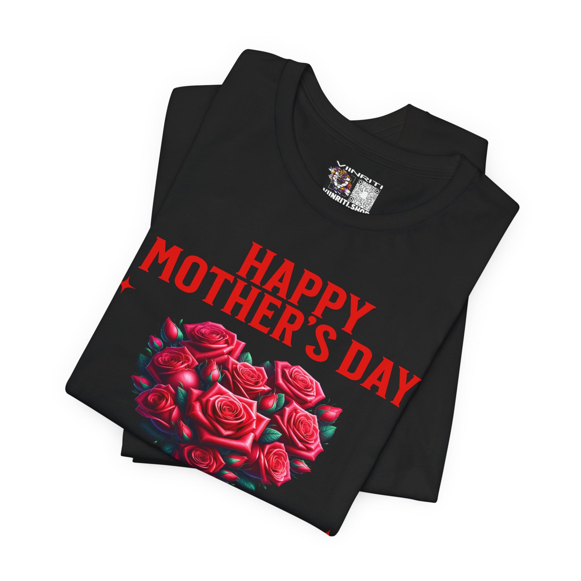 Mother's Day Rose Heart Tee — Personalized "Happy Mother's Day" Shirt