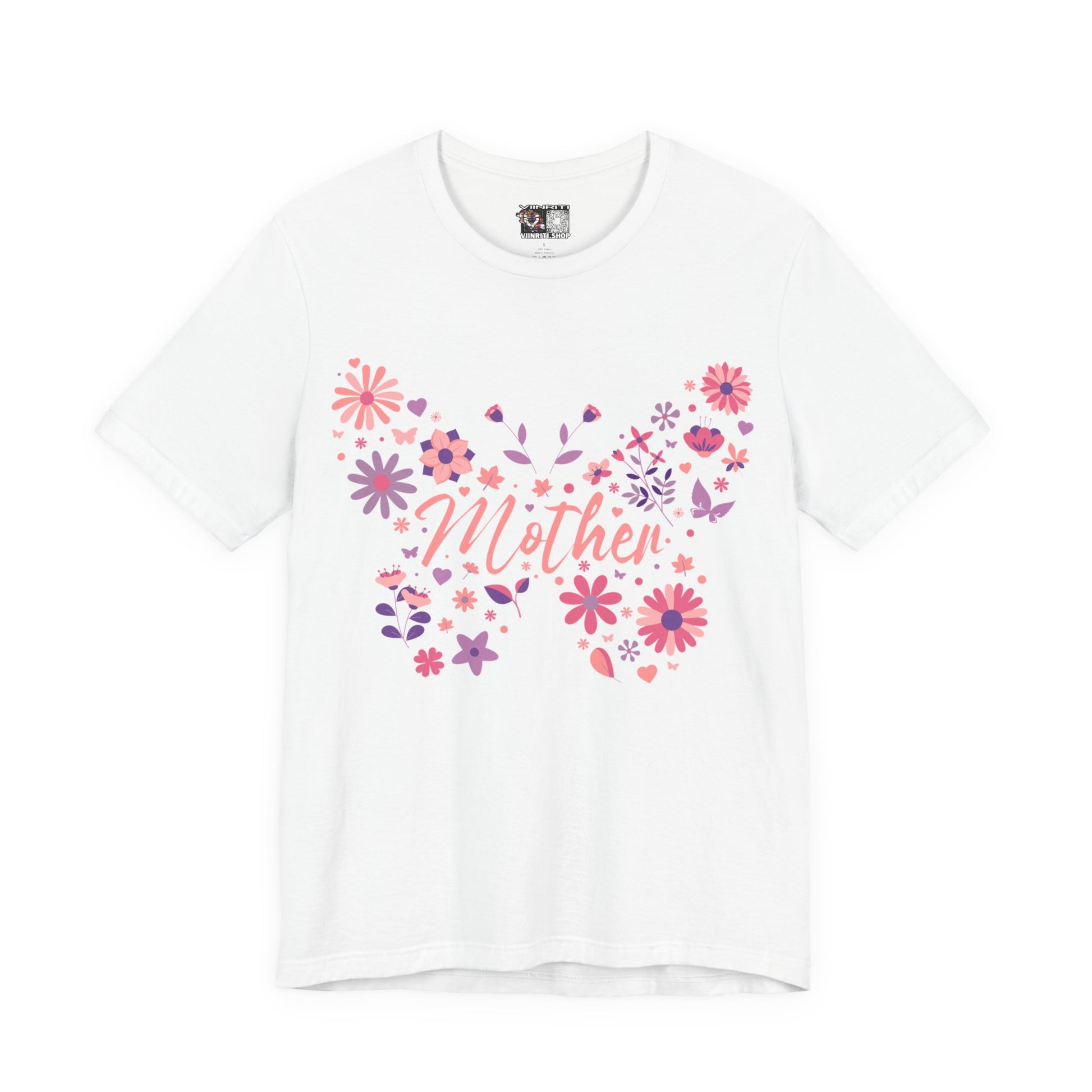 Butterfly Mother T-Shirt,Tee for Mom, Floral Gift, Birthday Present, Mother's Day Apparel, Cute Butterfly Design