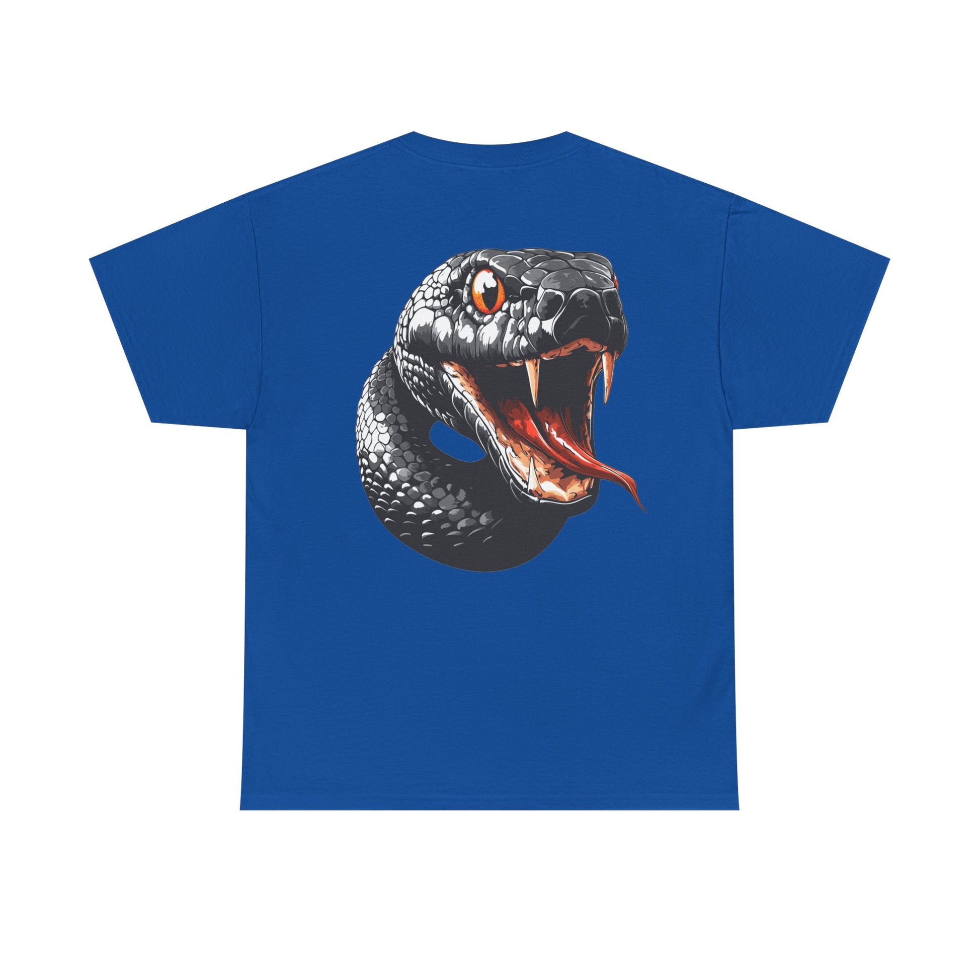 """"VIINRITI Snake Head Graphic Tee — Fierce Black Snake Illustration T-Shirt