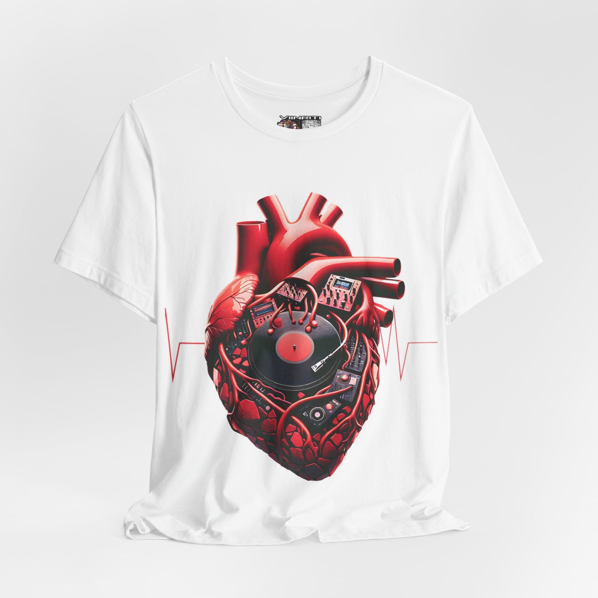 Heart Beat Vinyl Tee — Anatomical Heart Record T-Shirt
