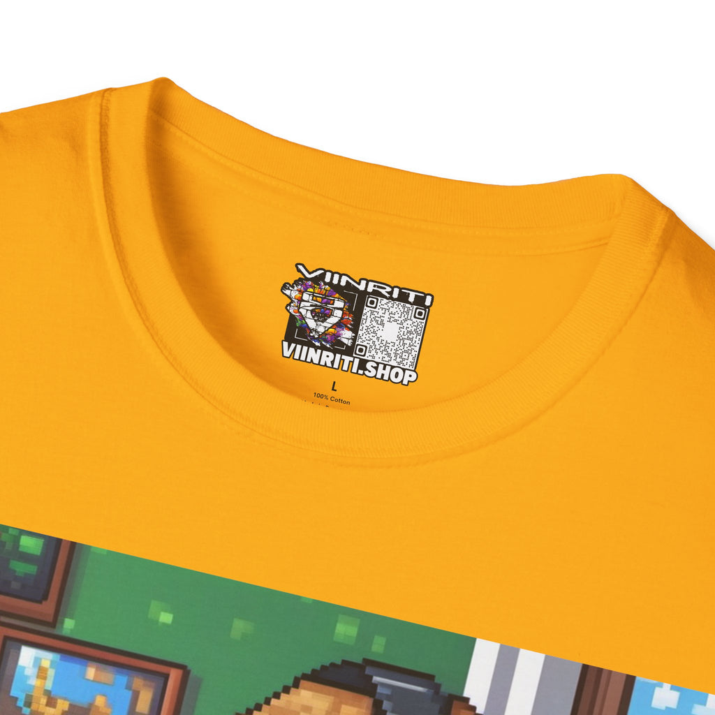 Girl Gamer Here Pixel Art T-Shirt — Retro Gaming Tee for Female Gamers