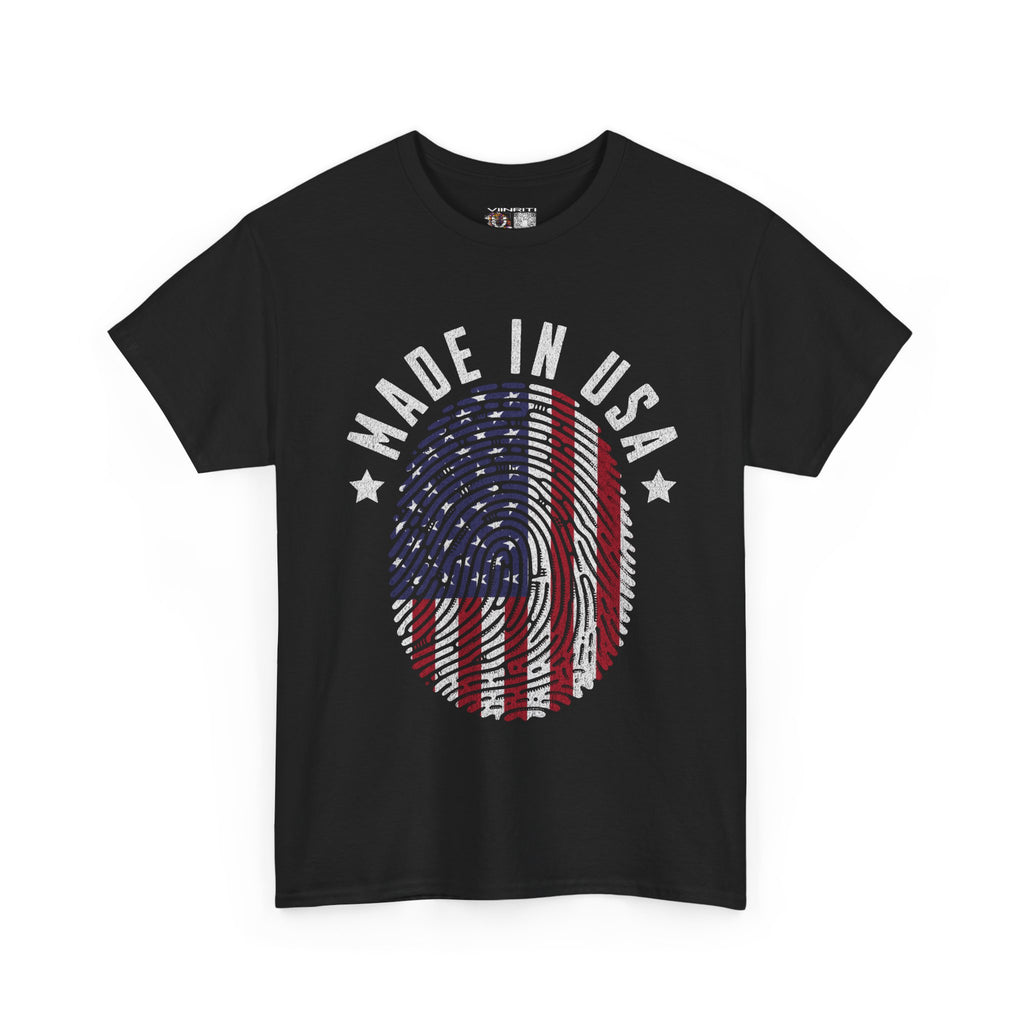 "Patriotic Unisex Heavy Cotton Tee | Made in USA T-Shirt, Graphic Tee for Independence Day, Casual Wear, Gift Idea, American Pride