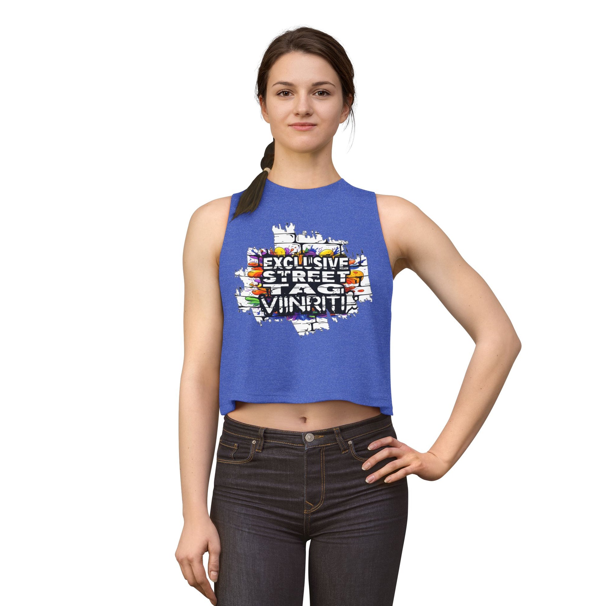 """" Viinriti Graffiti Brick 'Exclusive Street Tag' Women's Crop Top