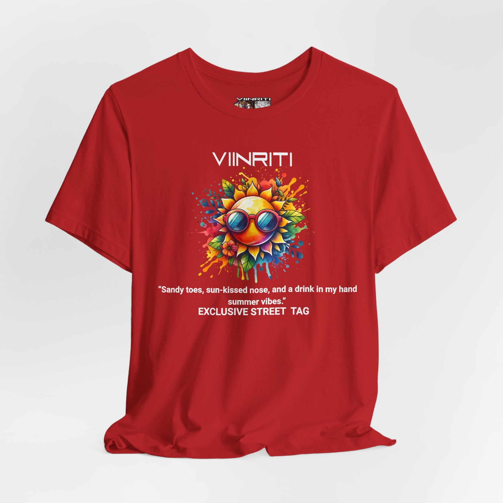 Summer Vibes Sunflower Tee - Colorful Sunglasses Graphic T-Shirt