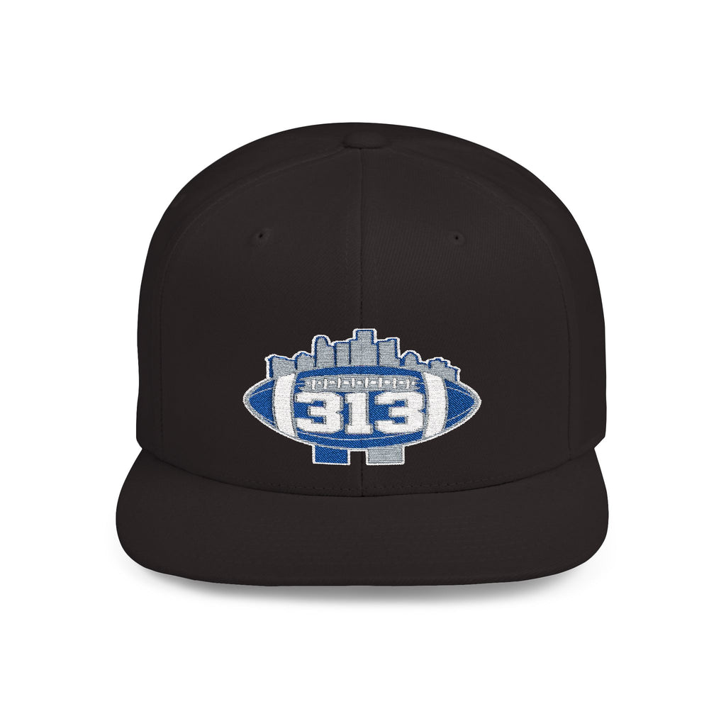 313 football Flat Bill Snapback
