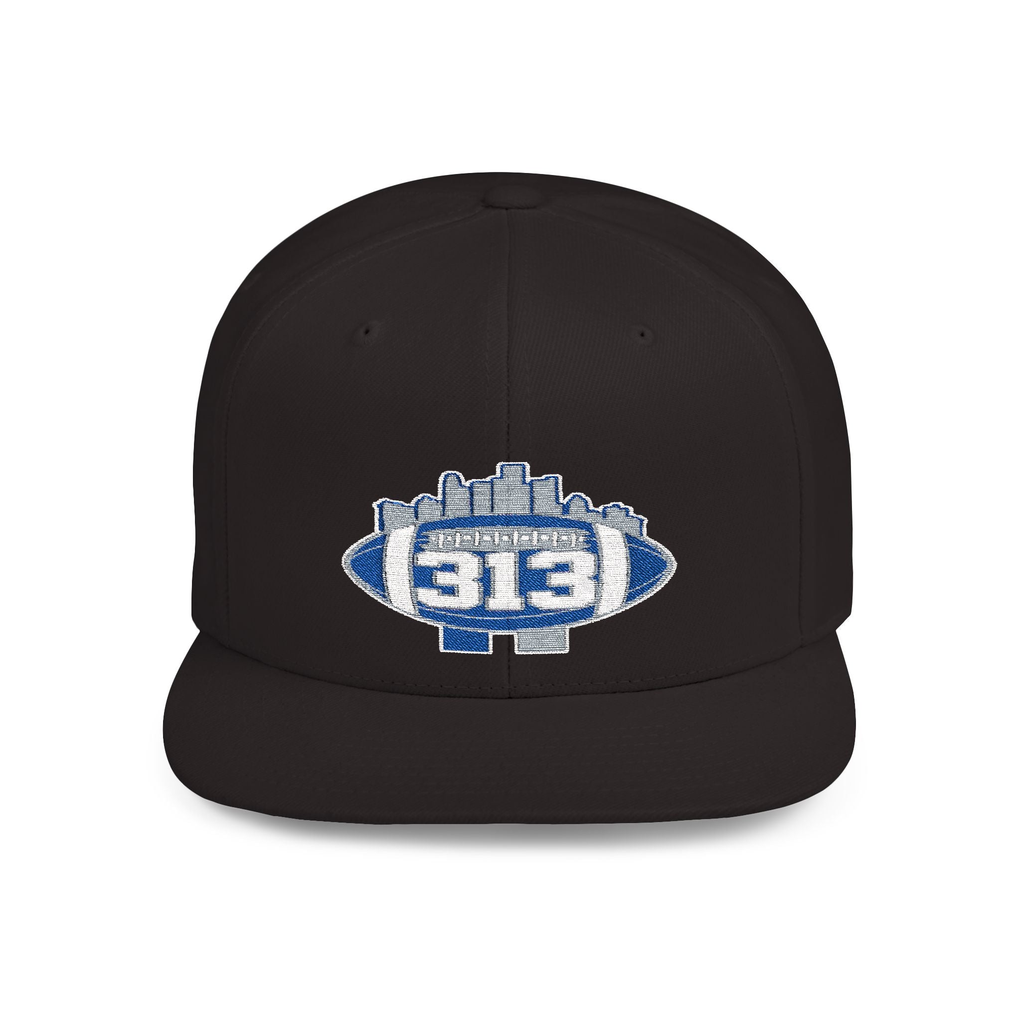 313 football Flat Bill Snapback