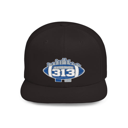 313 football Flat Bill Snapback