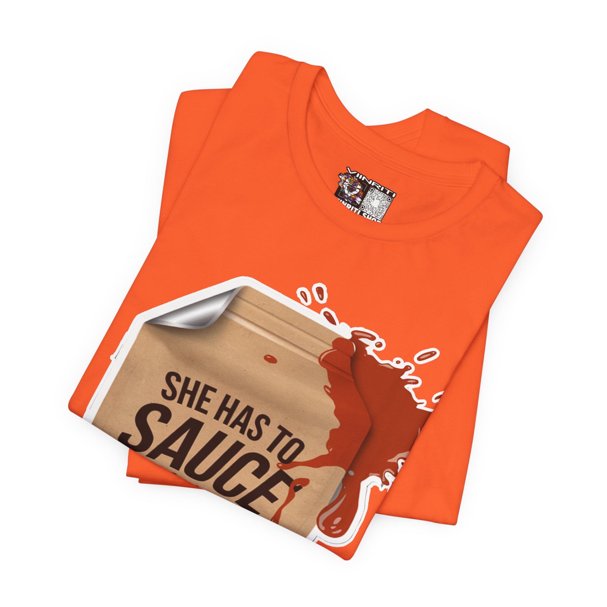 She has to sauce me up Humorous Foodie Guy Jersey Tee - 'Sauce Me Up' Design