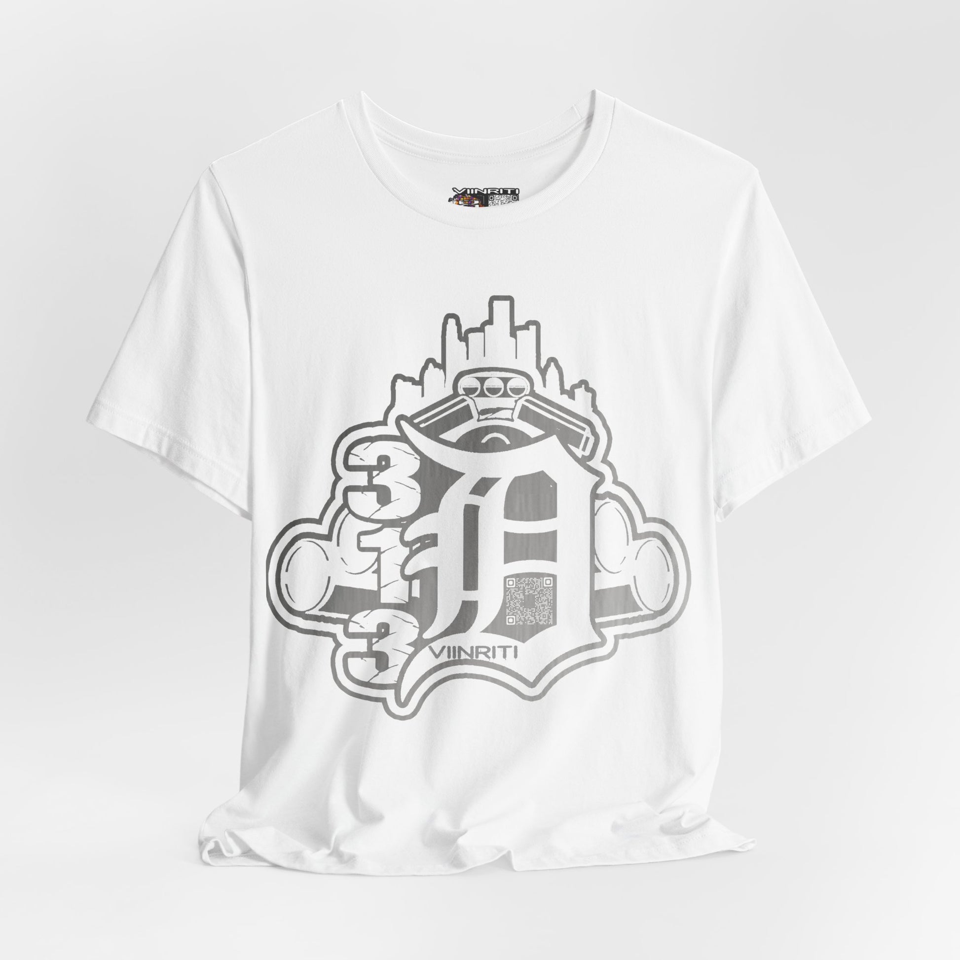 Detroit Vintage Logo T-Shirt — D City Skyline Emblem
