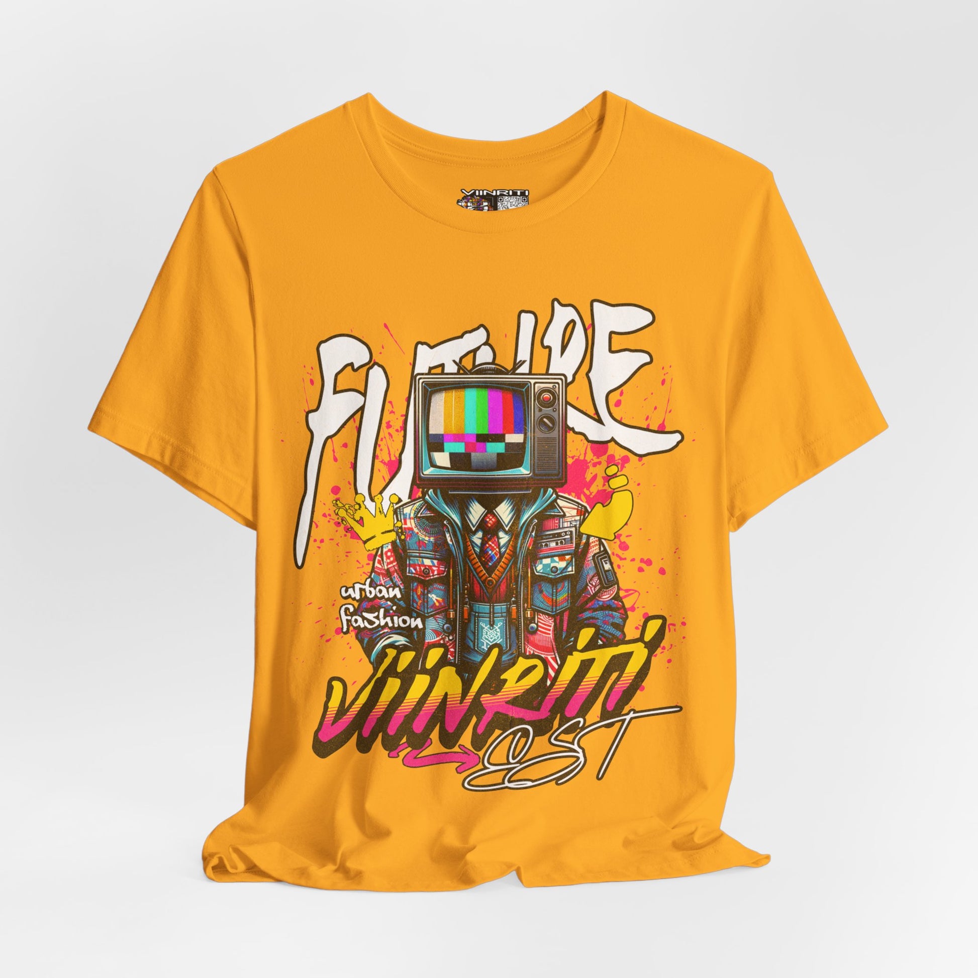 """"" VIINRITI  EXCLUSIVE Retro TV Robot Graphic Tee — "Vibe In Reset" Streetwear T-Shirt