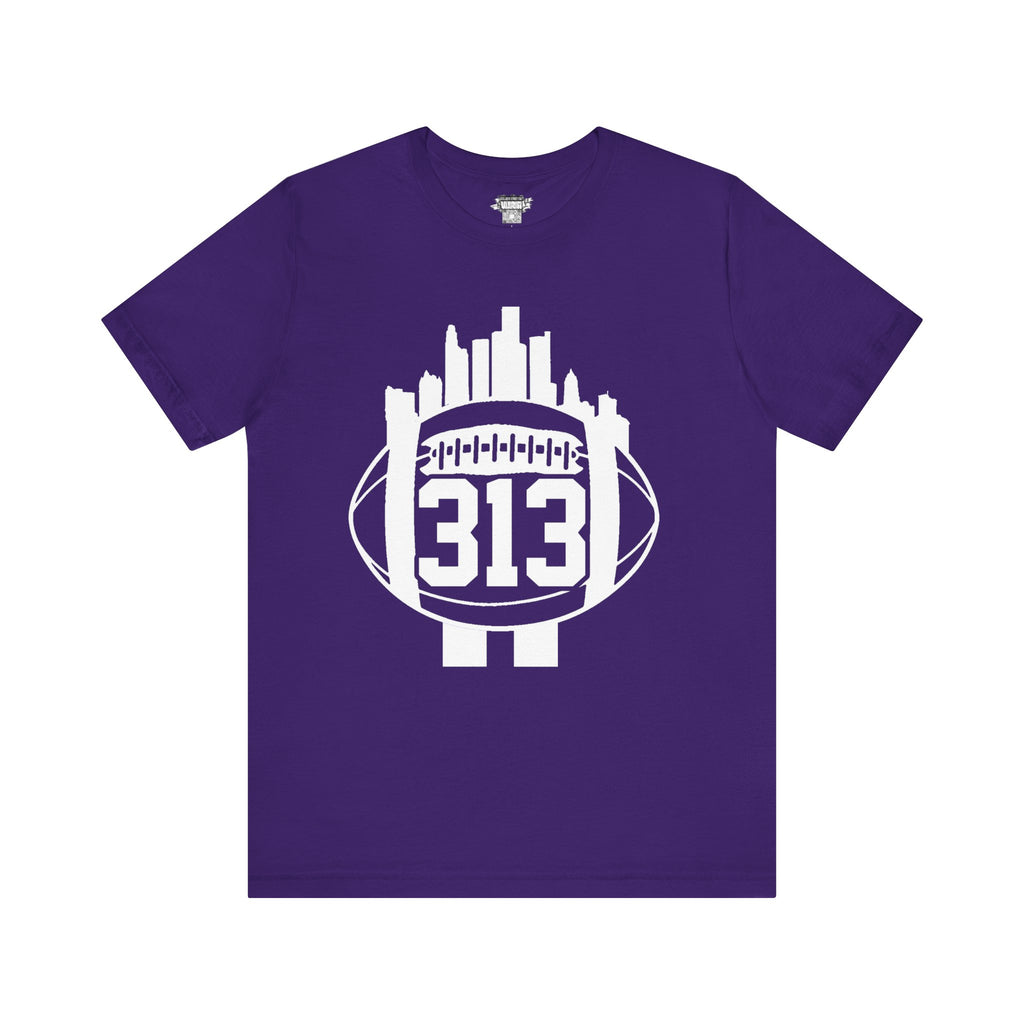 Detroit 313 Football Skyline T-Shirt