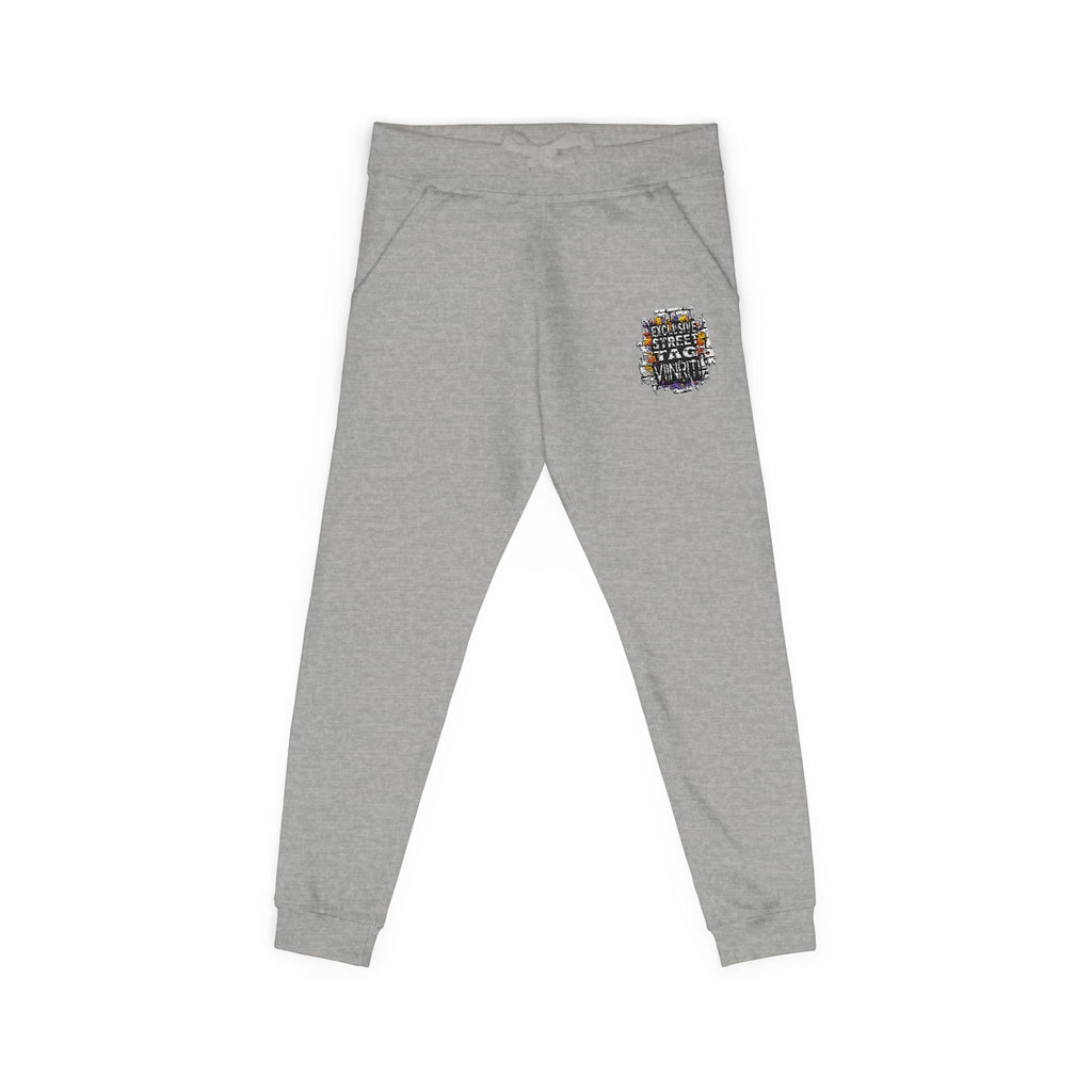 Viinriti Embroidered l Sweatpants — Cozy White Fleece Joggers