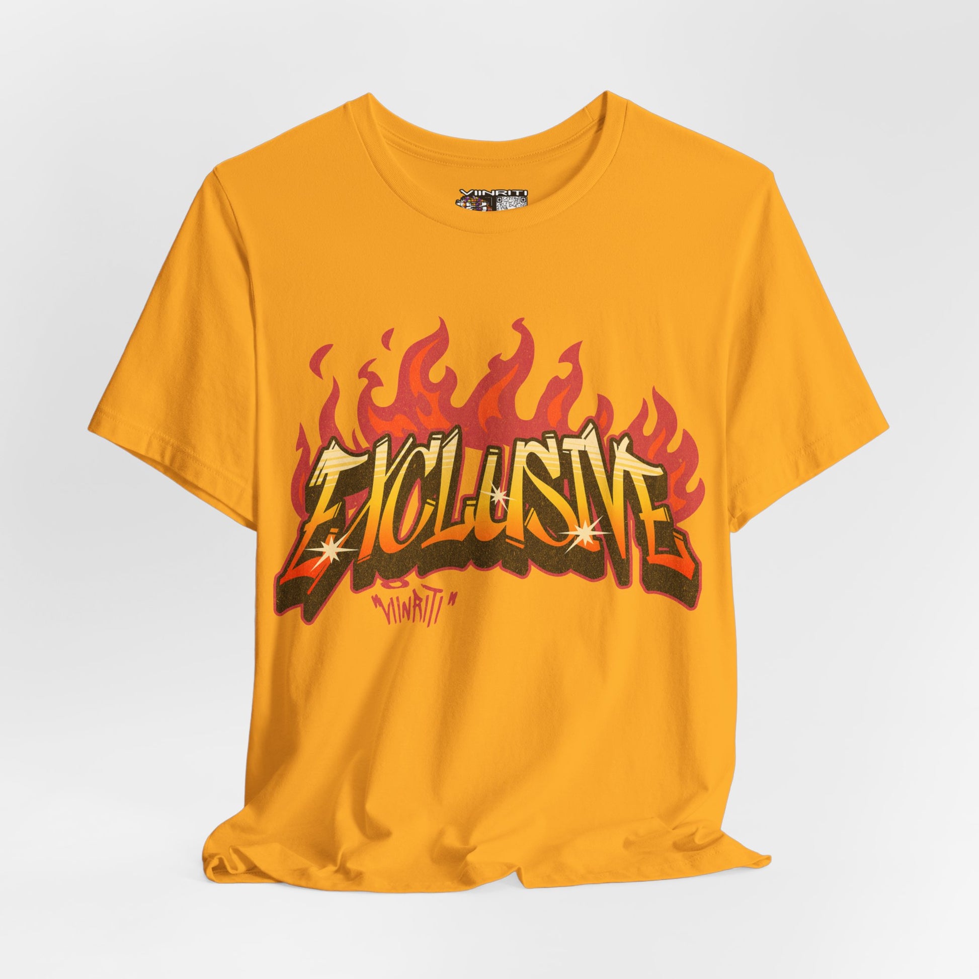 VIINRITI- 'Exclusive' Flame Graphic Streetwear T‑Shirt