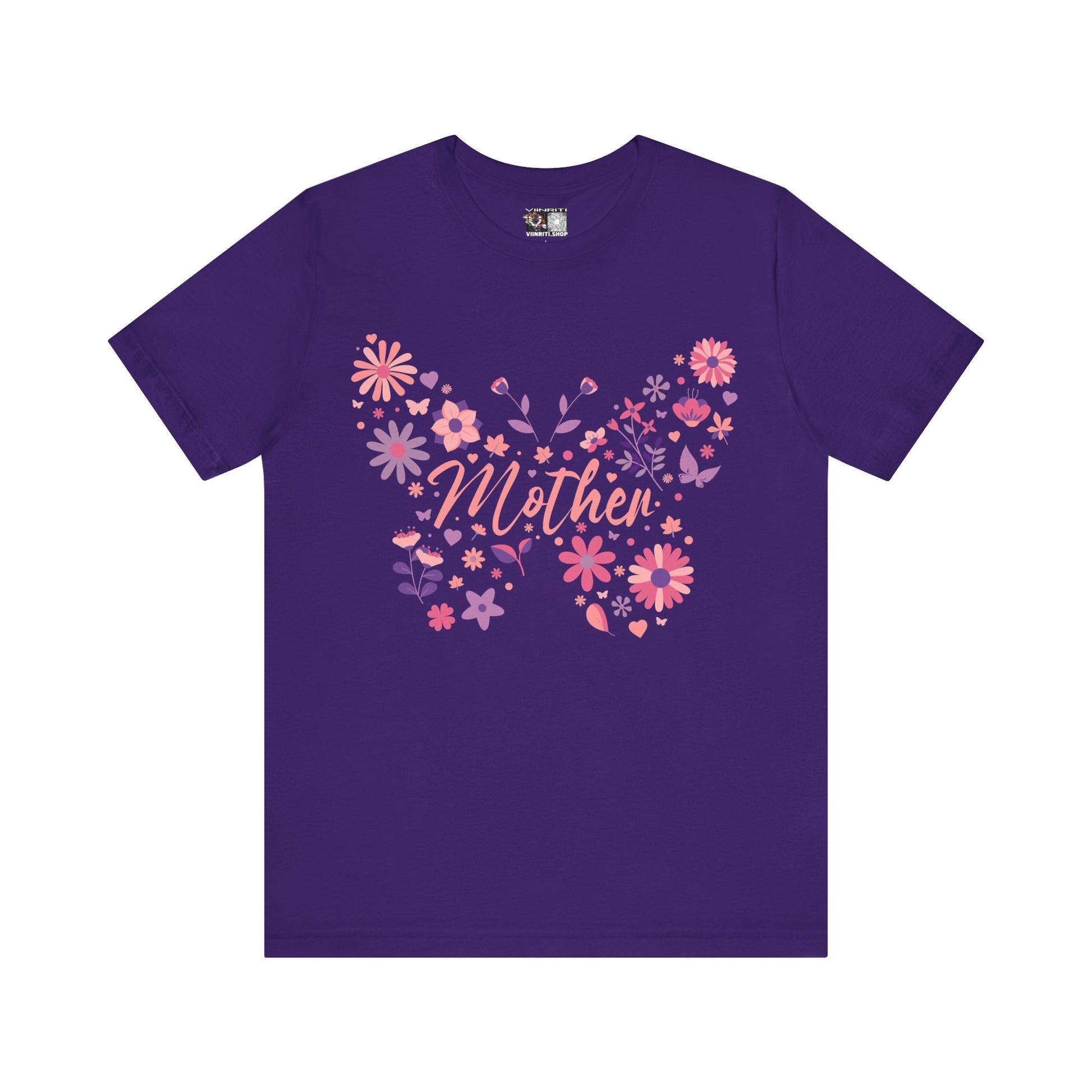 Butterfly Mother T-Shirt,Tee for Mom, Floral Gift, Birthday Present, Mother's Day Apparel, Cute Butterfly Design