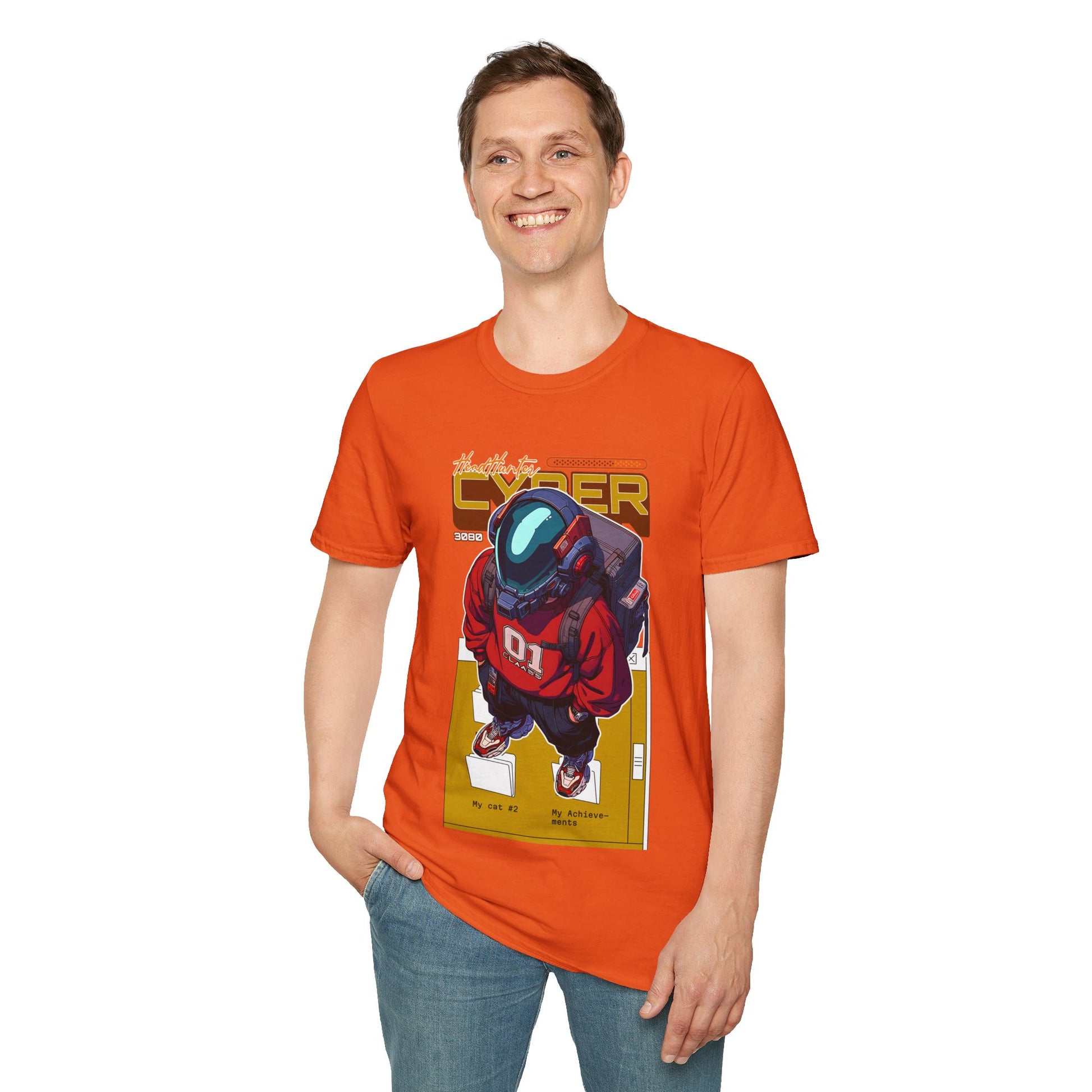 Cyber Astronaut Graphic T-Shirt — Futuristic Streetwear Tee