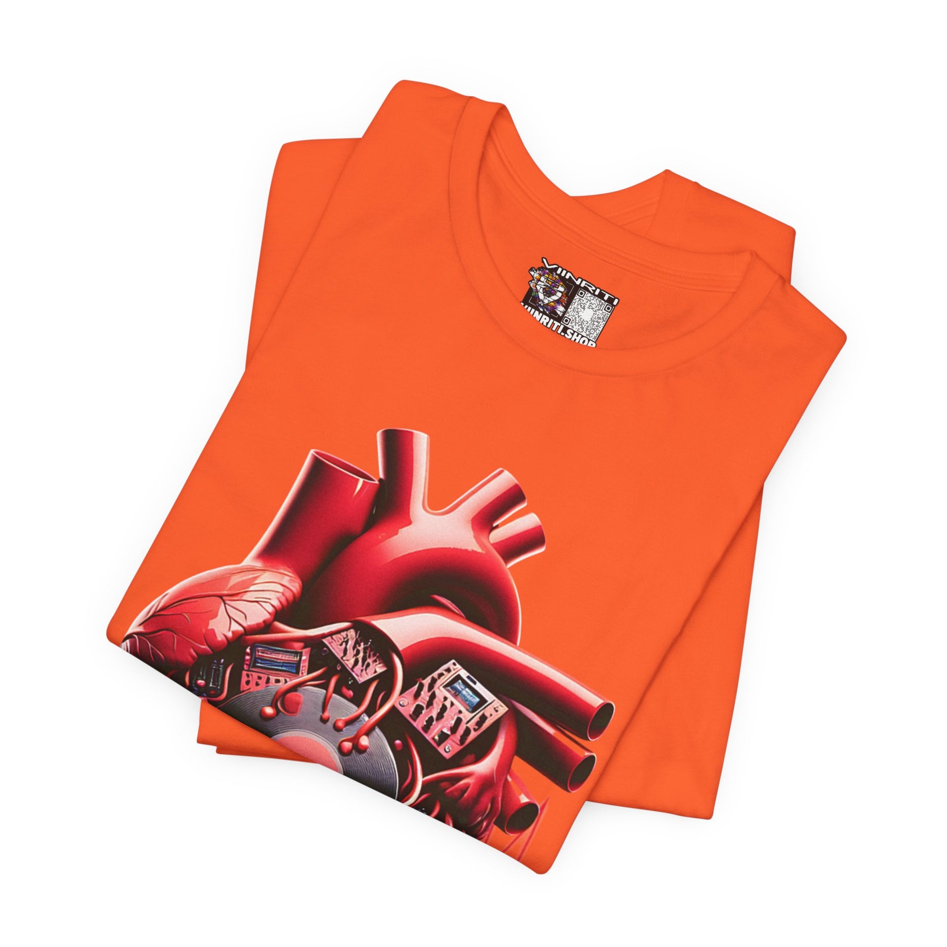 Heart Beat Vinyl Tee — Anatomical Heart Record T-Shirt